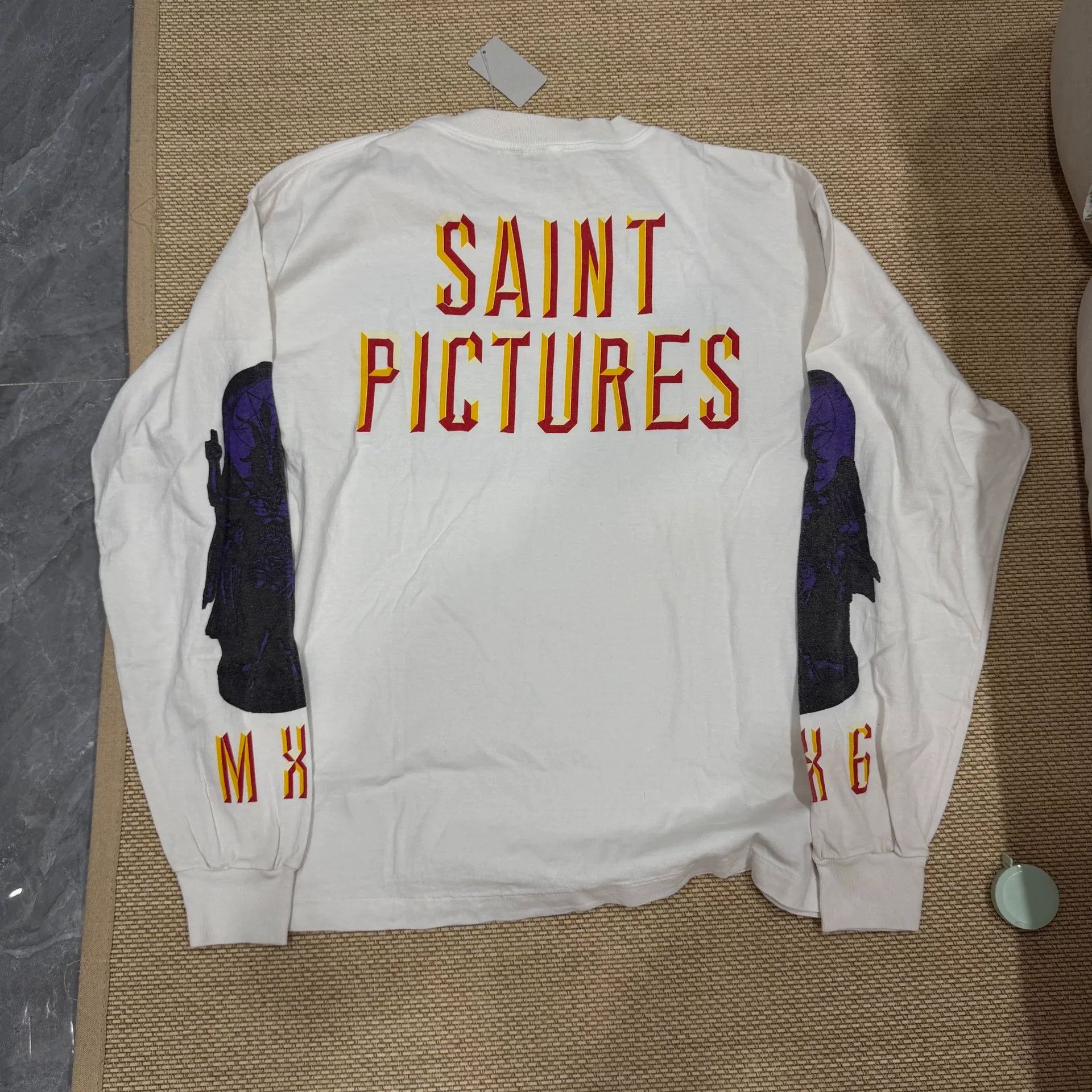 Saint Michael Saint Michael White Long Sleeve T-Shirt Size L / US 10 / IT 46 - 2 Thumbnail