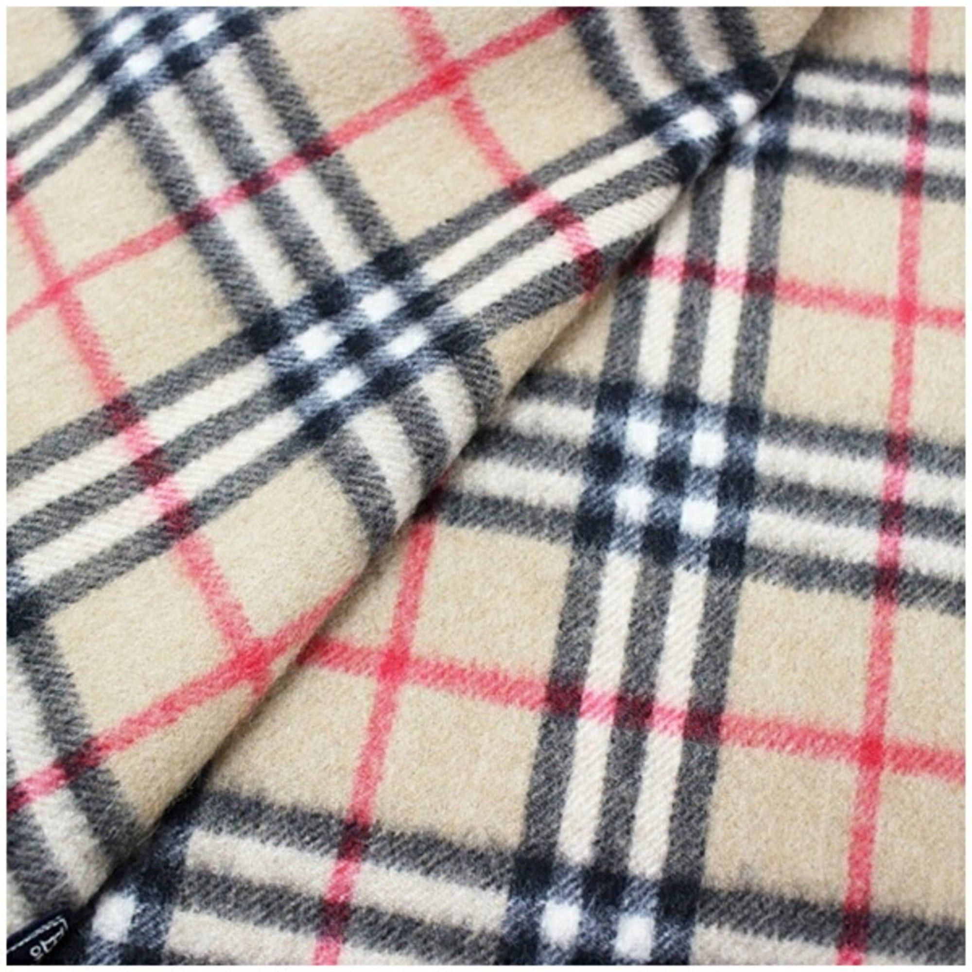 Burberry Burberry Cashmere Scarf, Camel x Check, 142 31 cm, Men's and Women's Size ONE SIZE - 6 Thumbnail