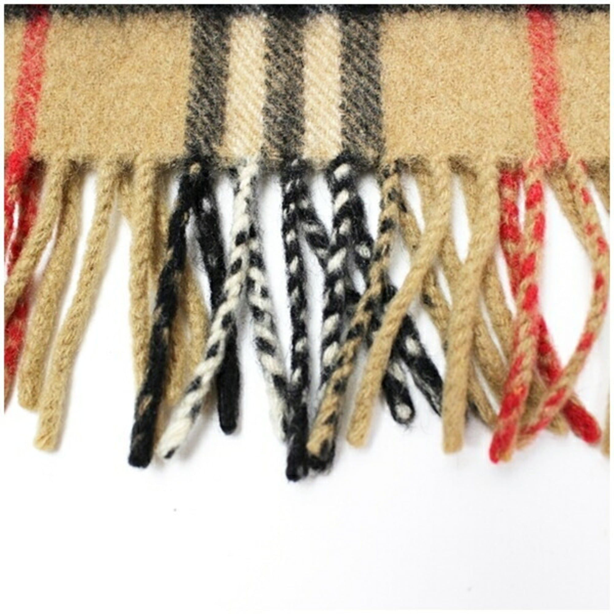 Burberry Burberry Cashmere Scarf, Camel x Check, 142 31 cm, Men's and Women's Size ONE SIZE - 5 Thumbnail