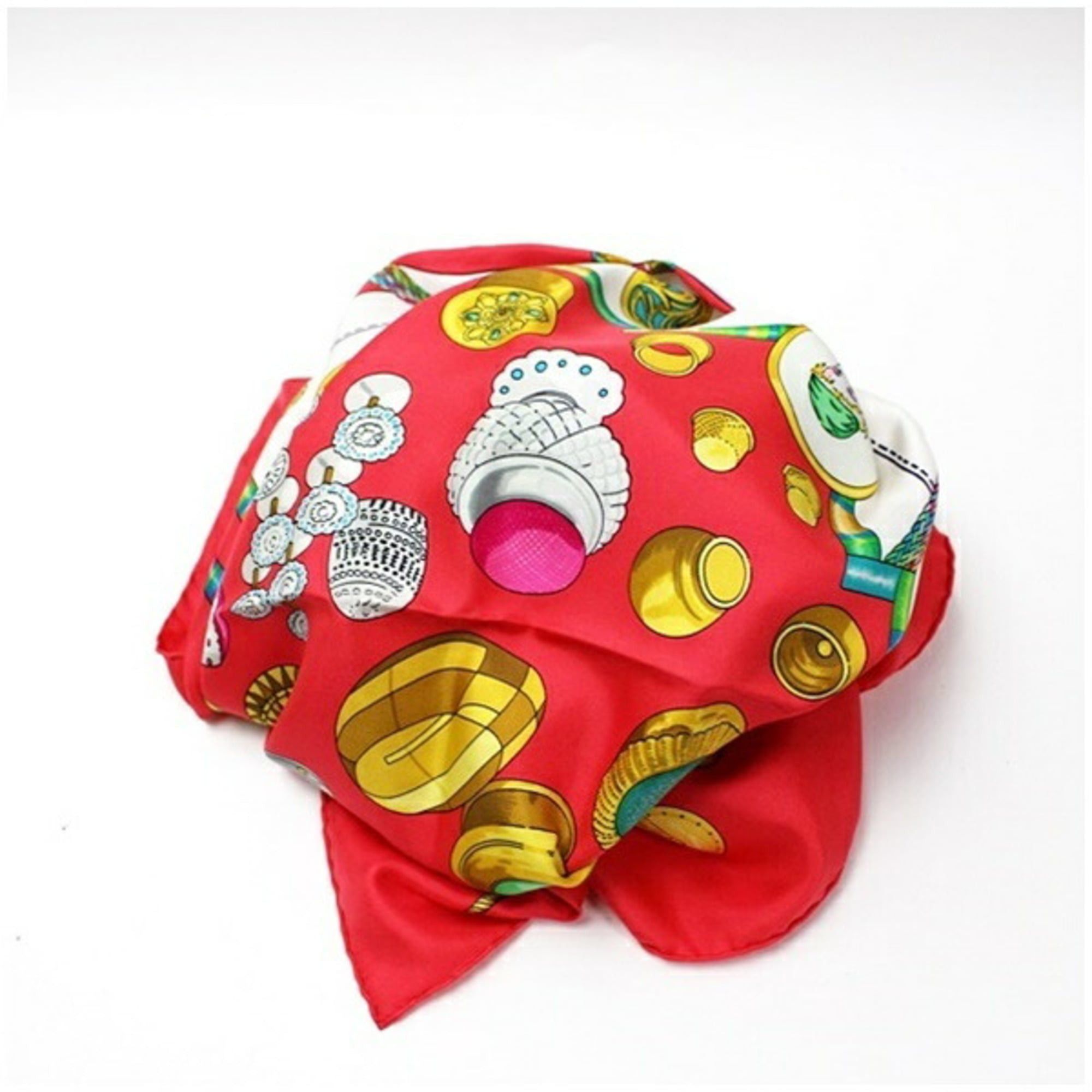 Hermes Hermes Silk Scarf/Muffler Carré 90 Pelile Main Seamstress HERMES Women's Size ONE SIZE - 6 Thumbnail