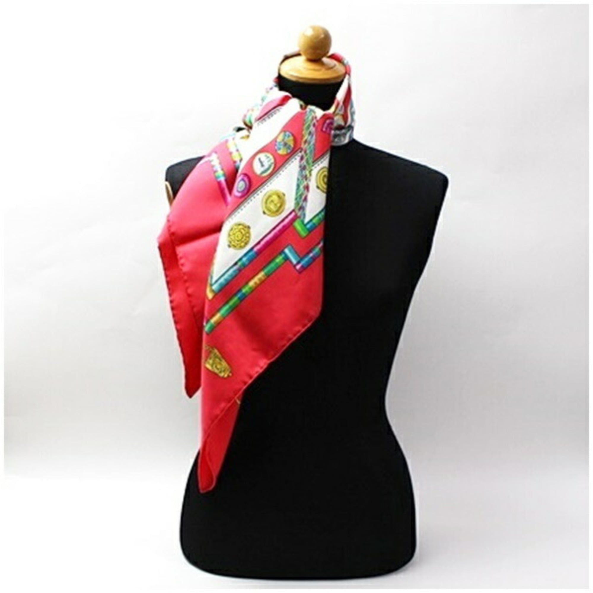 Hermes Hermes Silk Scarf/Muffler Carré 90 Pelile Main Seamstress HERMES Women's Size ONE SIZE - 4 Thumbnail