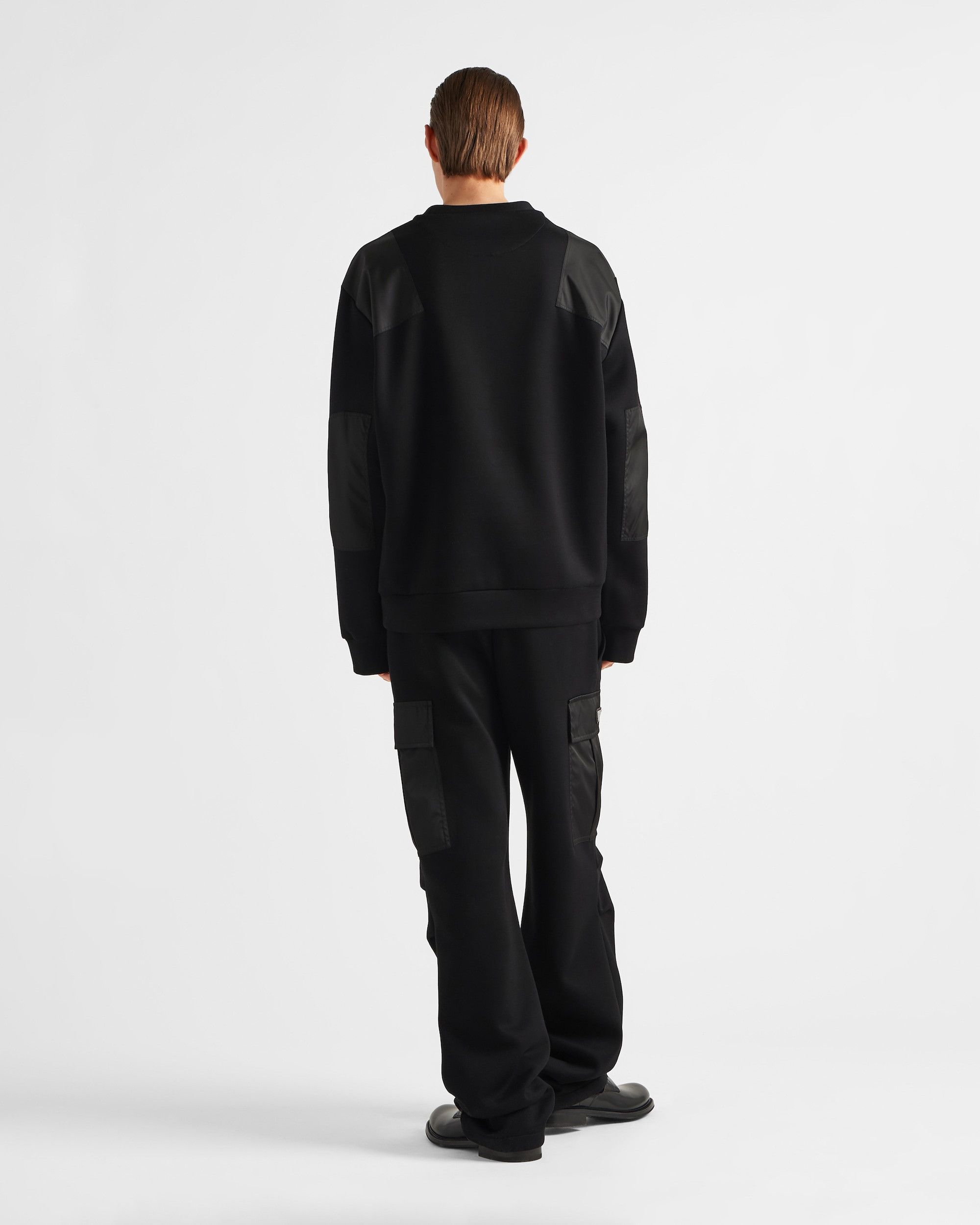 Prada $3.3K VALUE Cotton fleece pants with Re-Nylon details Size US 34 / EU 50 - 3 Thumbnail