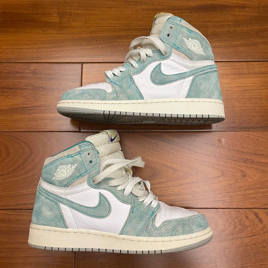 Jordan Brand Tiffany Blue Air Jordan 1 High Tops Size US 6.5 / IT 36.5 - 3 Thumbnail