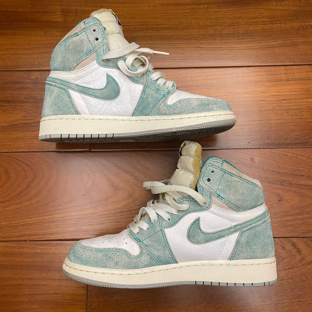 Jordan Brand Tiffany Blue Air Jordan 1 High Tops Size US 6.5 / IT 36.5 - 2 Thumbnail