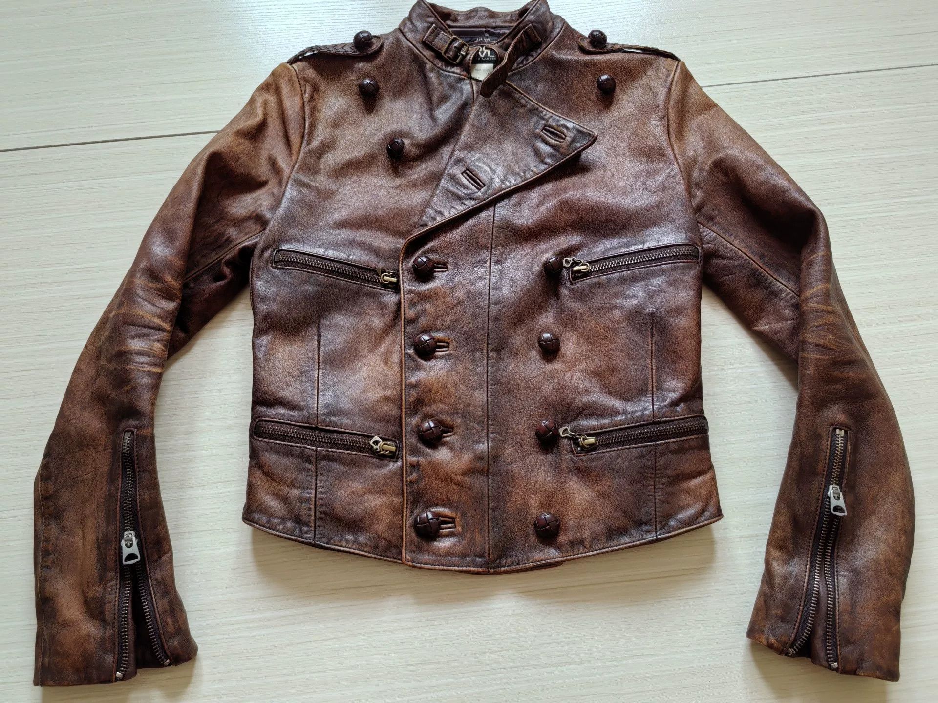 RRL Ralph Lauren RRL Women's Leather Jacket Vintage Style Size S / US 4 / IT 40 - 2 Thumbnail