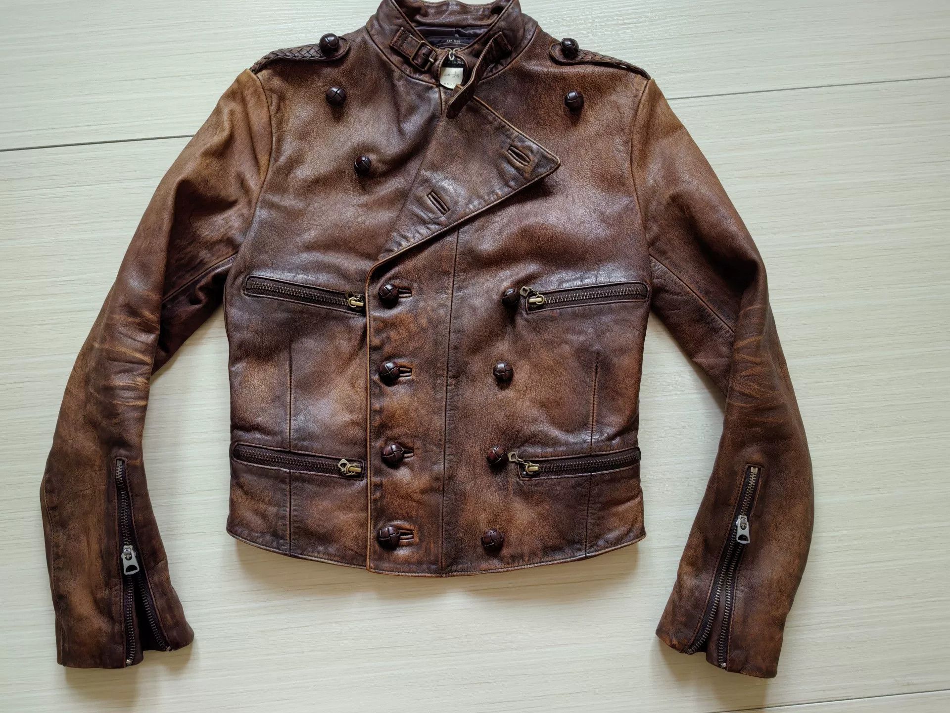 RRL Ralph Lauren RRL Women's Leather Jacket Vintage Style Size S / US 4 / IT 40 - 3 Thumbnail