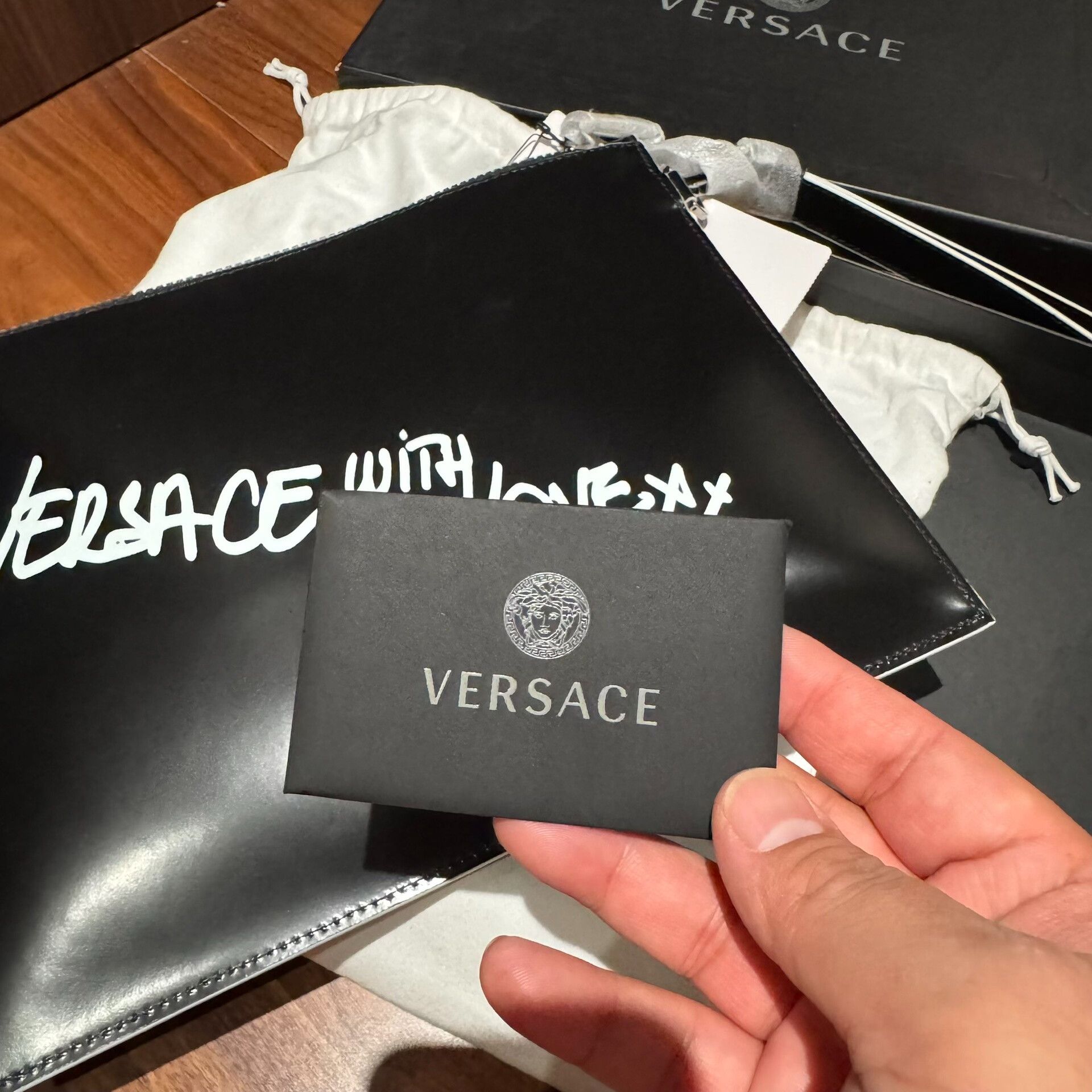 Versace Versace Leather Printed Clutch Bag Size ONE SIZE - 8 Thumbnail