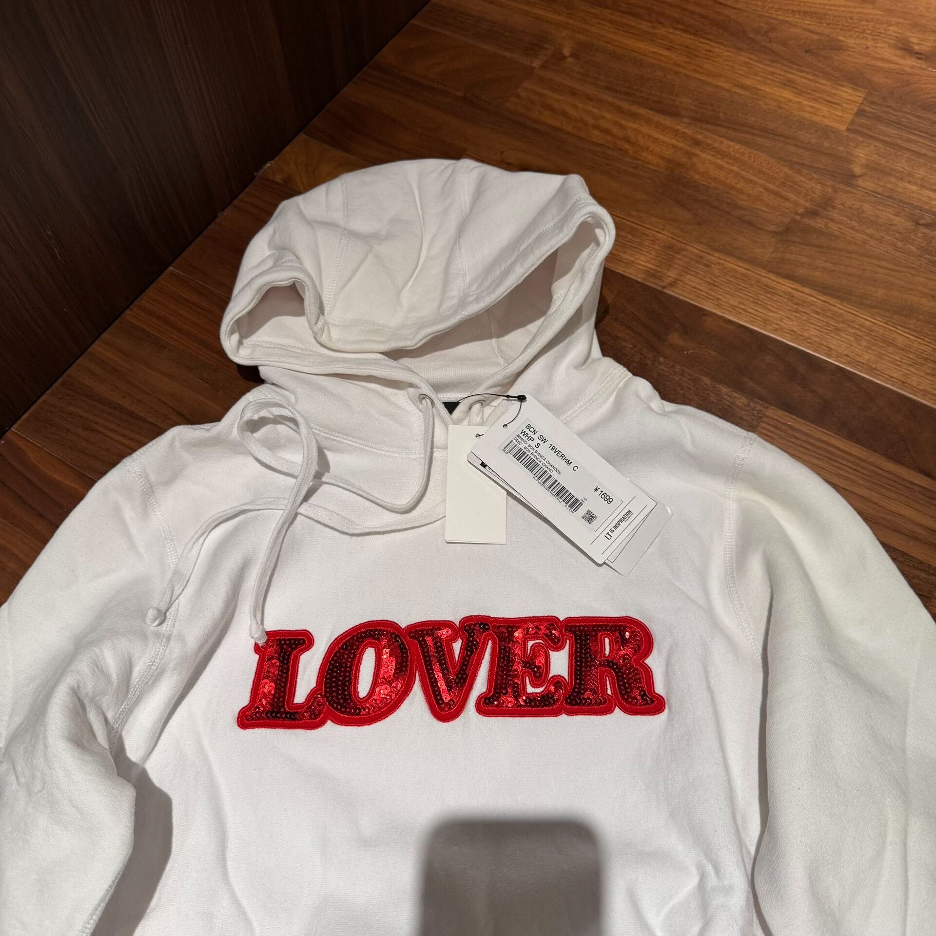 BIANCA CHANDON Bianca Chandon Sequin Hoodie in White Size S / US 4 / IT 40 - 2 Thumbnail