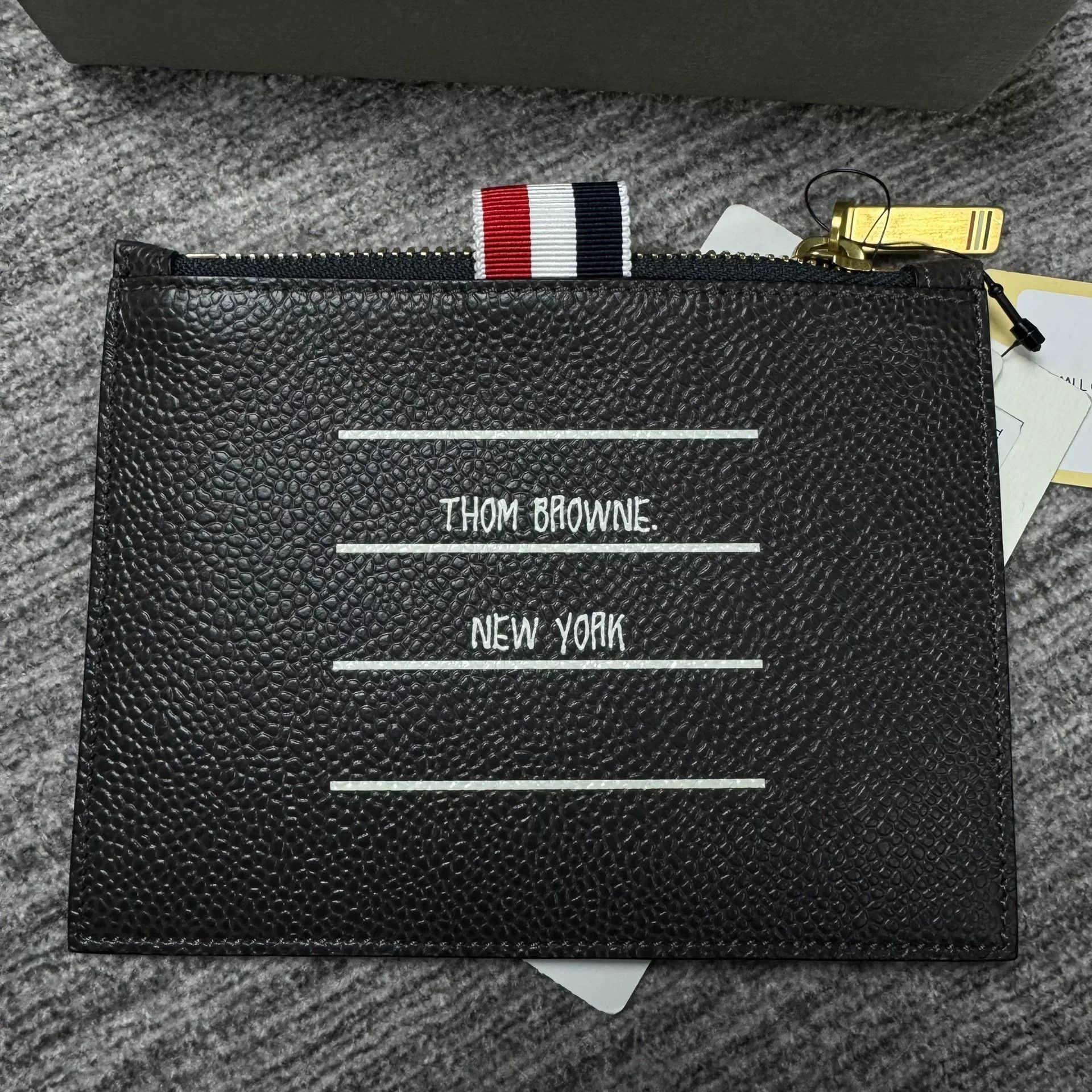 Thom Browne Thom Browne Black Card Holder with Tag Size ONE SIZE - 3 Thumbnail