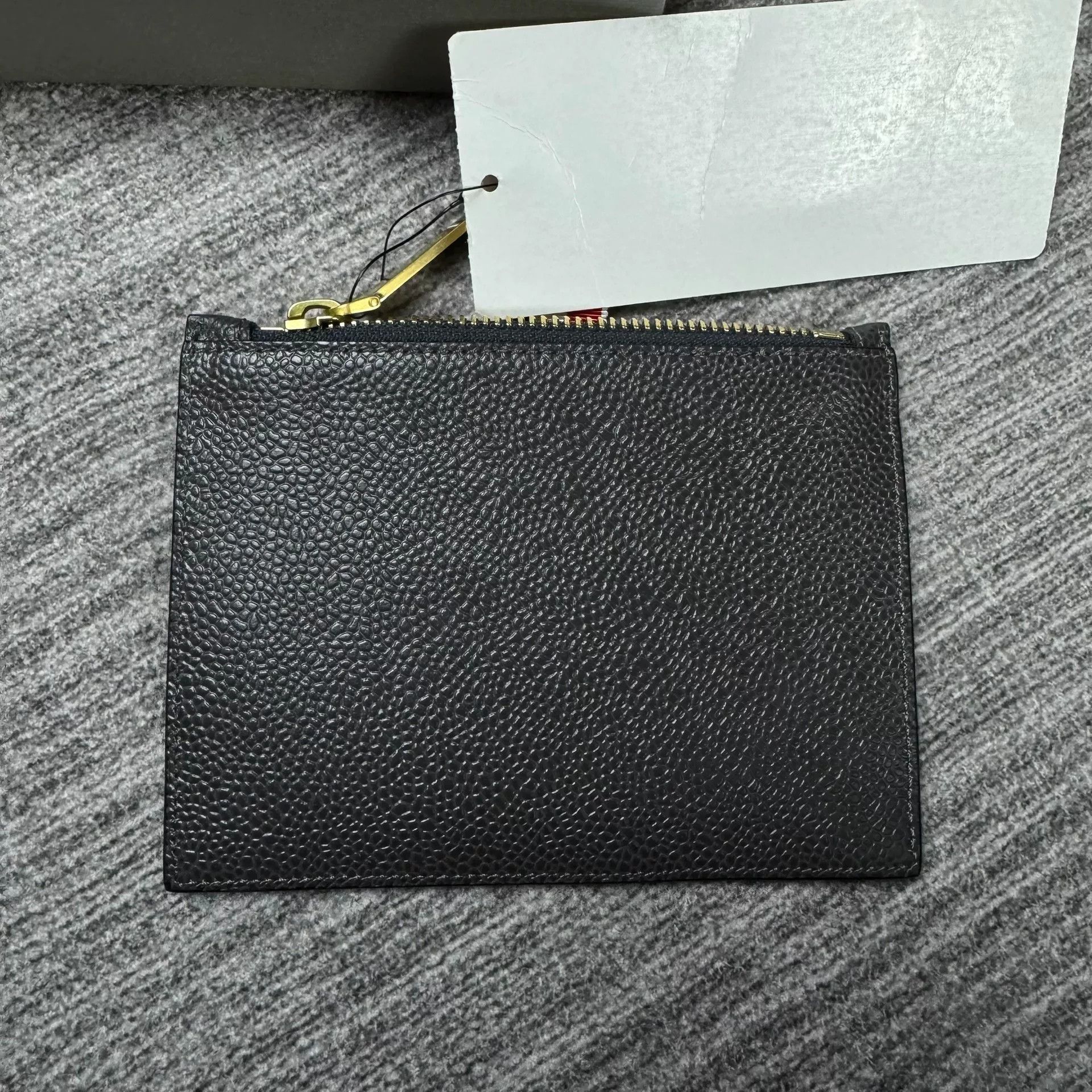 Thom Browne Thom Browne Black Card Holder with Tag Size ONE SIZE - 5 Thumbnail