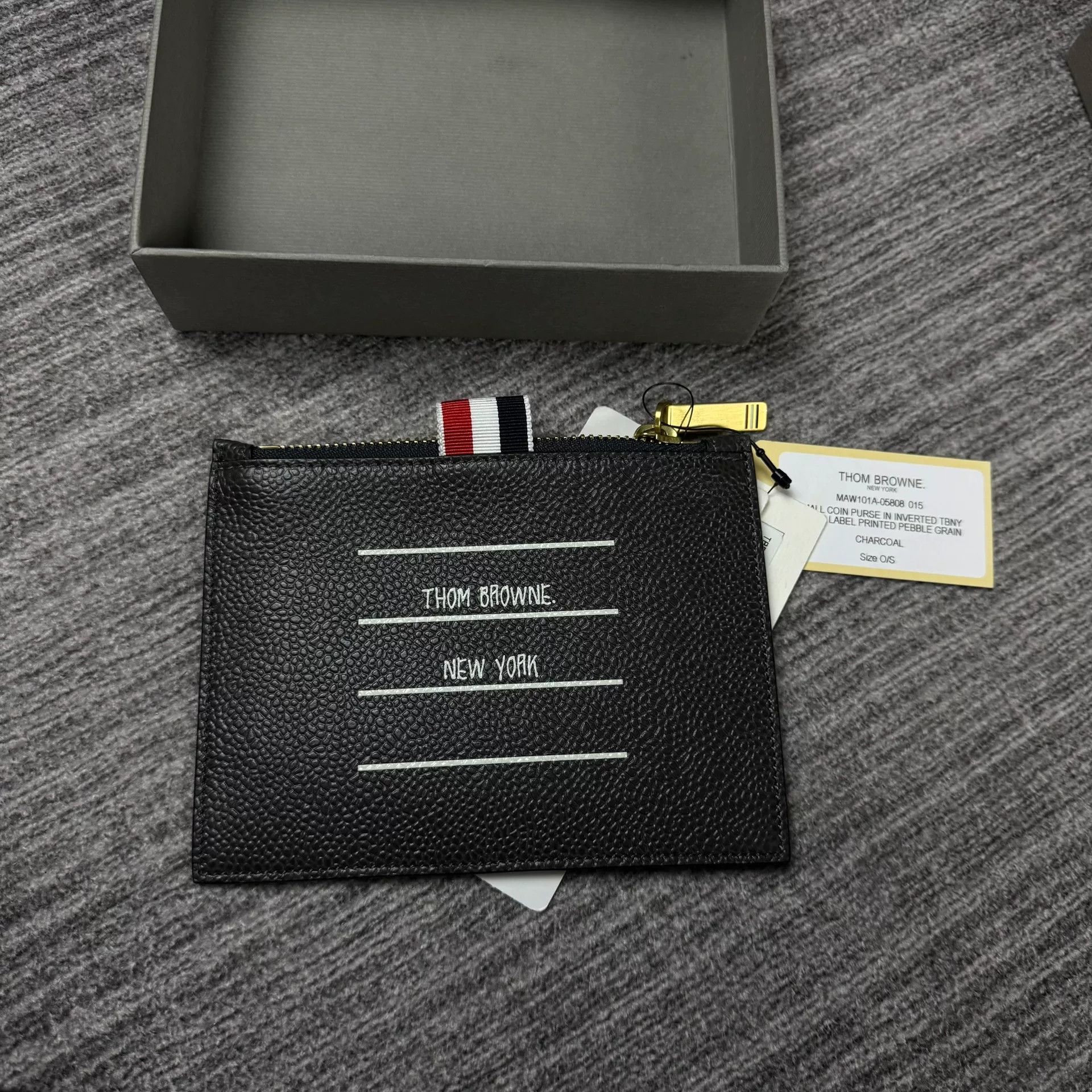 Thom Browne Thom Browne Black Card Holder with Tag Size ONE SIZE - 2 Thumbnail