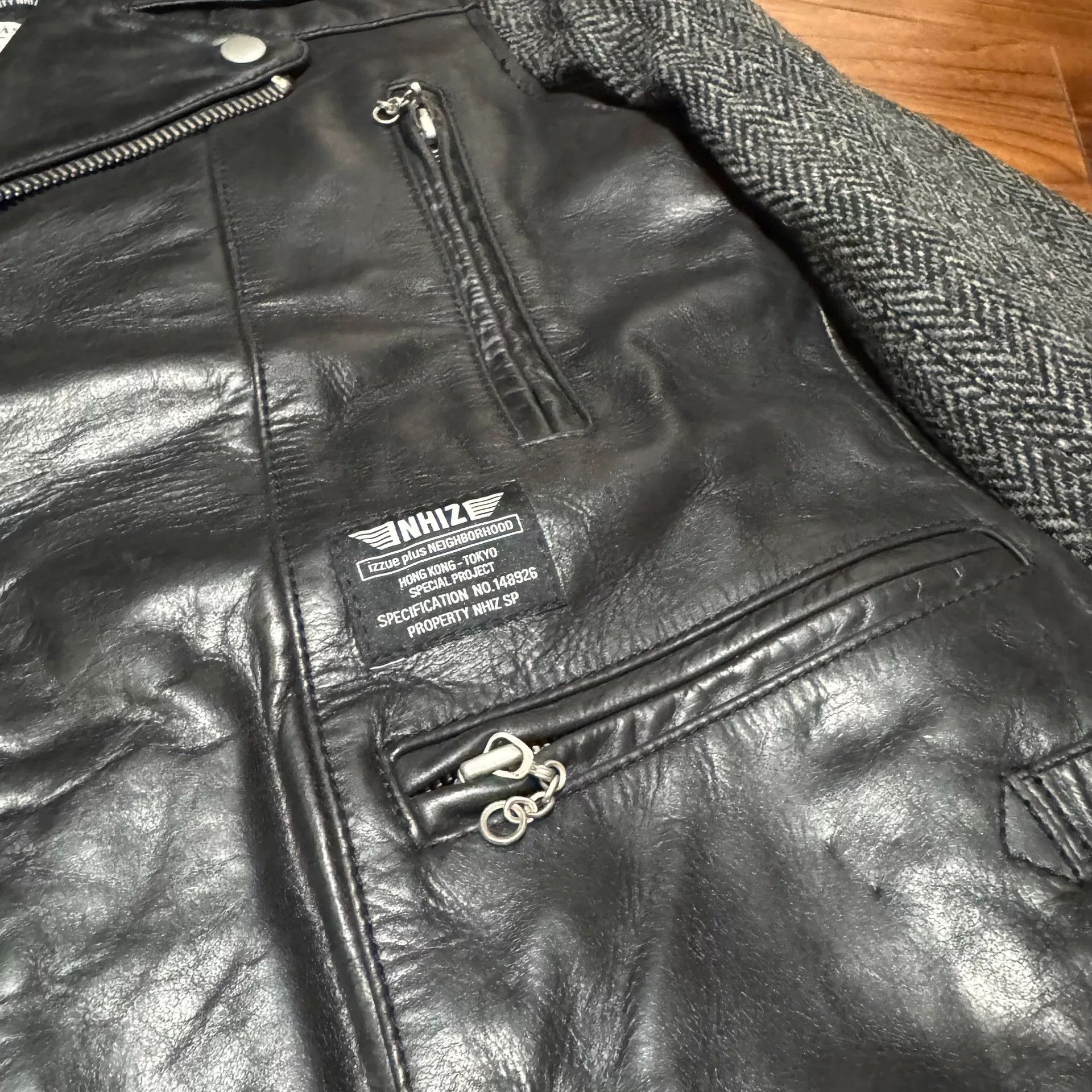 izzue nhiz x Harris Tweed Wool Motorcycle Jacket Size US S / EU 44-46 / 1 - 4 Thumbnail