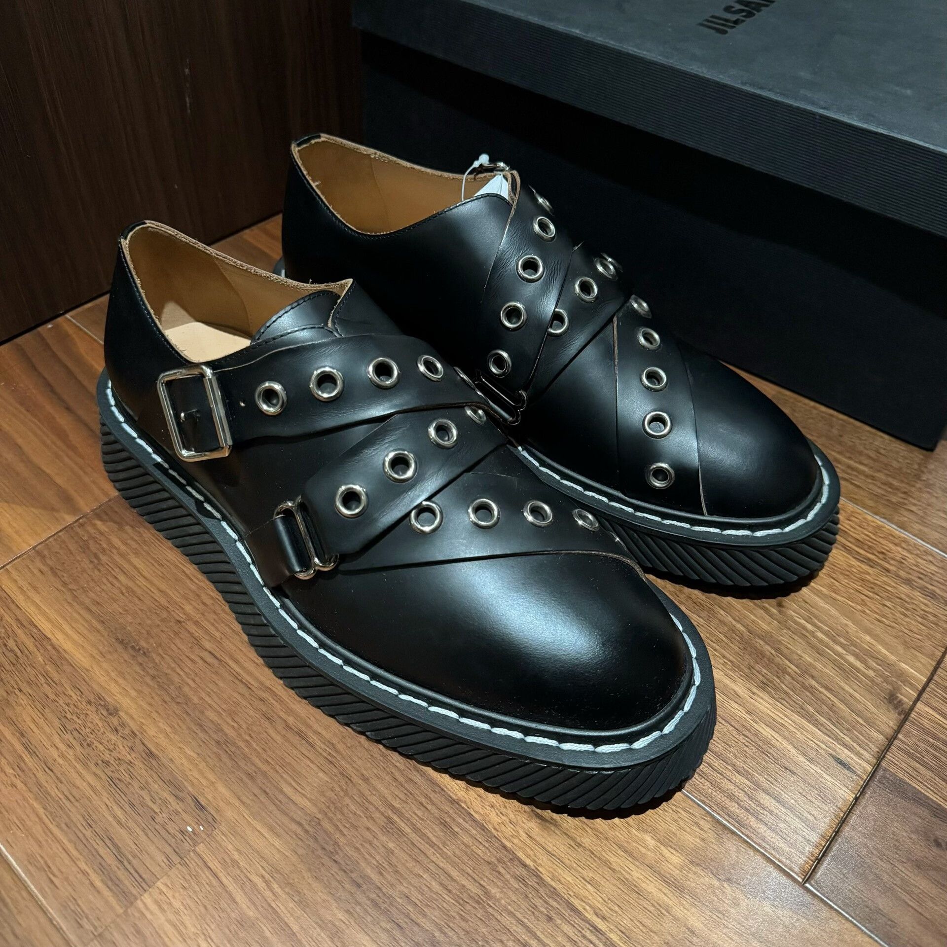 Jil Sander Jil Sander Black Studded Ankle Boots Size US 9 / IT 39 - 2 Thumbnail