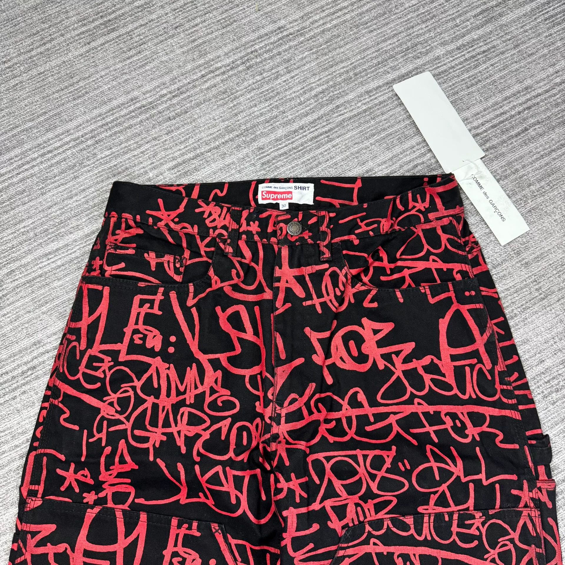 Supreme CDG x Supreme Graffiti Cargo Jeans Size US 30 / EU 46 - 3 Thumbnail