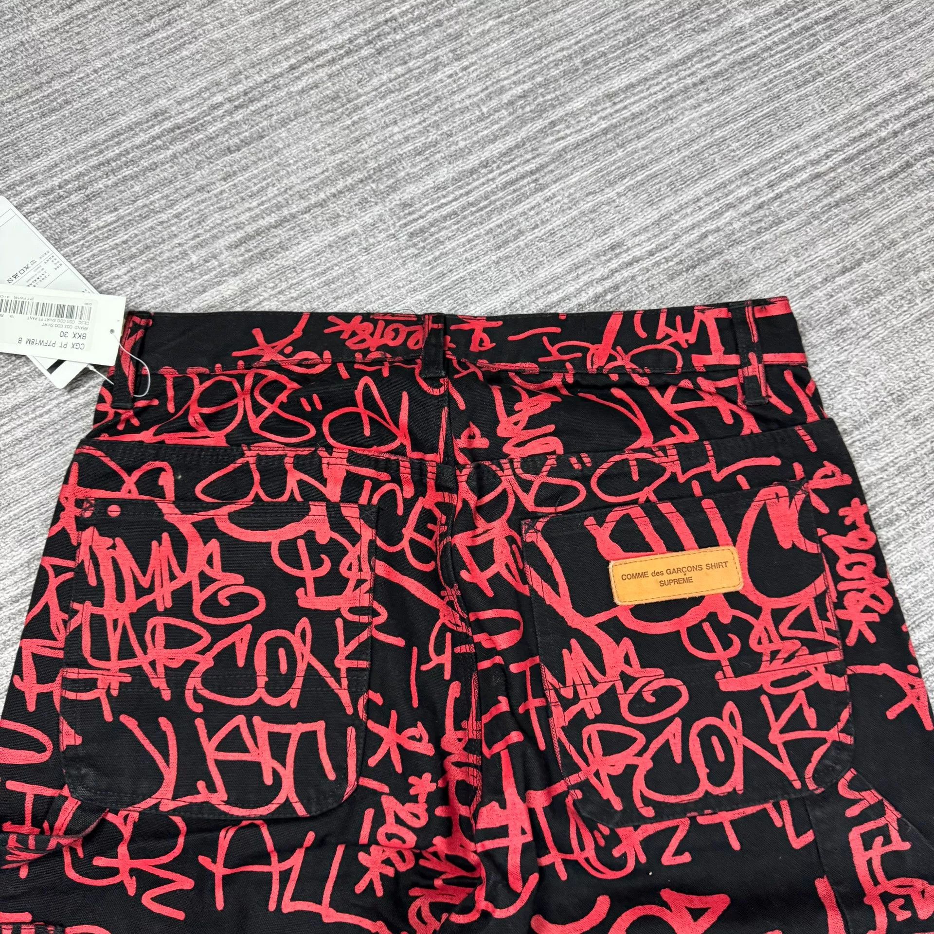 Supreme CDG x Supreme Graffiti Cargo Jeans Size US 30 / EU 46 - 4 Thumbnail