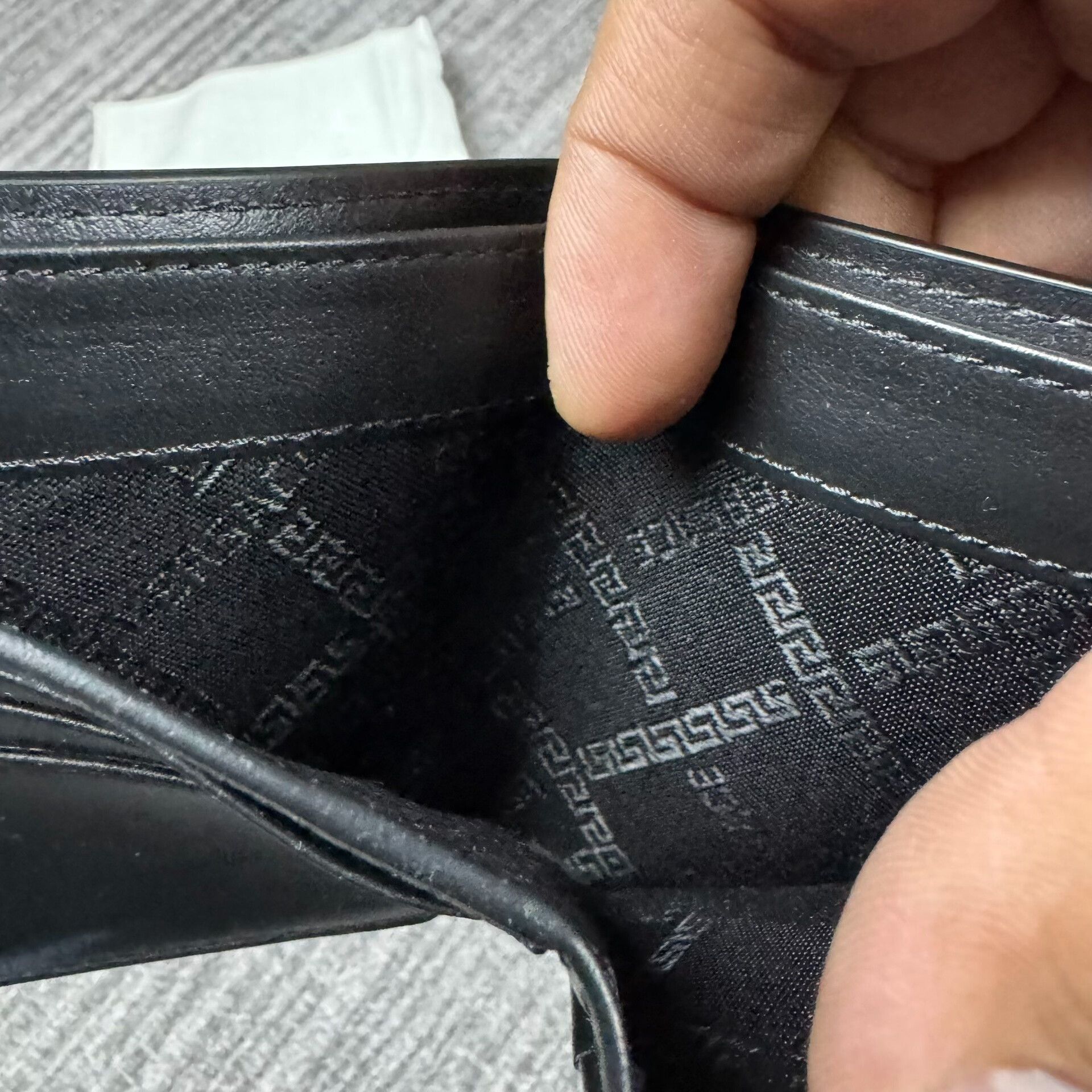 Versace Versace Black Fold Wallet with Print Size ONE SIZE - 5 Thumbnail
