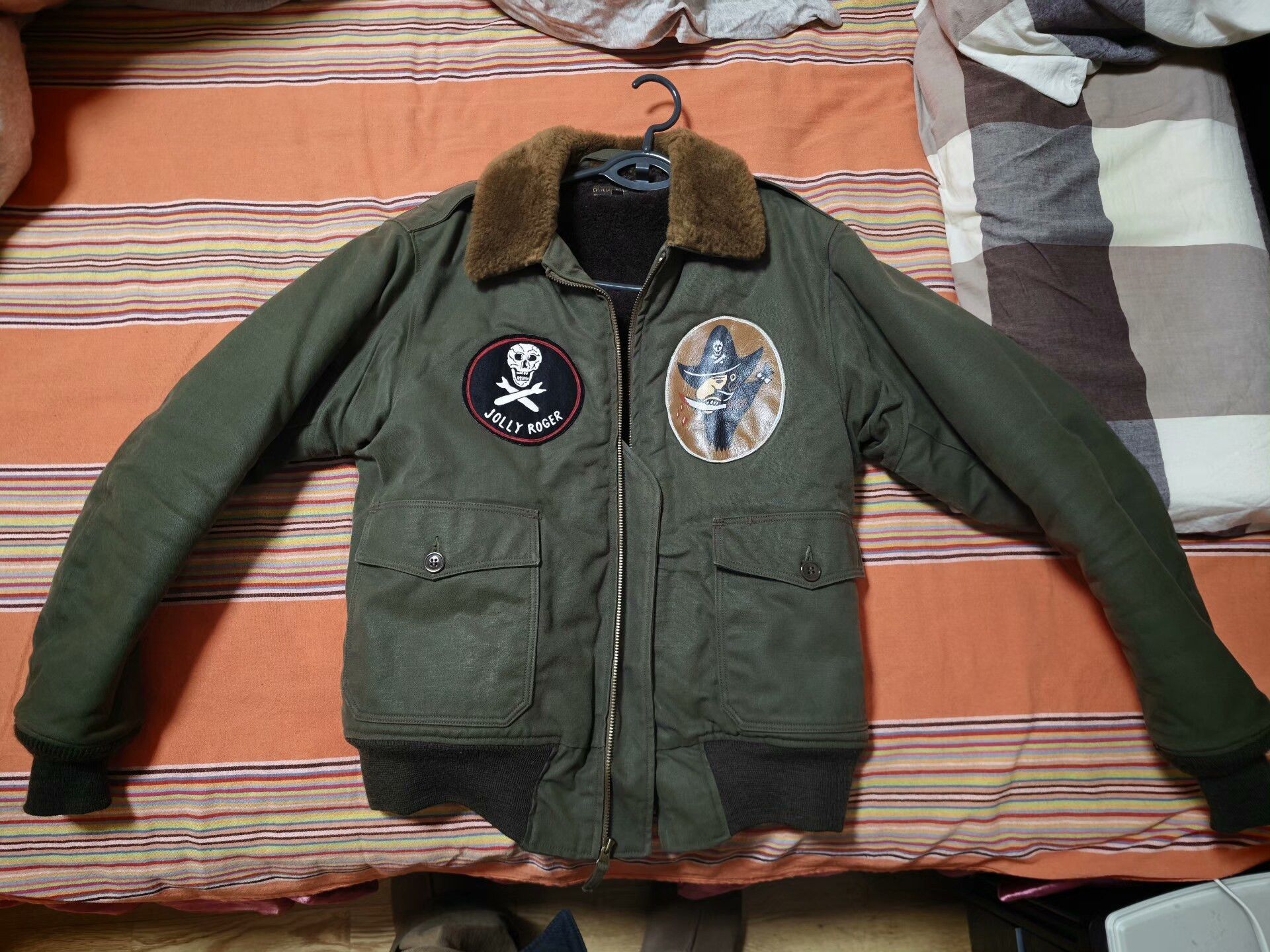 Freewheelers Freewheelers B10 Flight Jacket with Skull Design Size US XXS / EU 40 - 3 Thumbnail