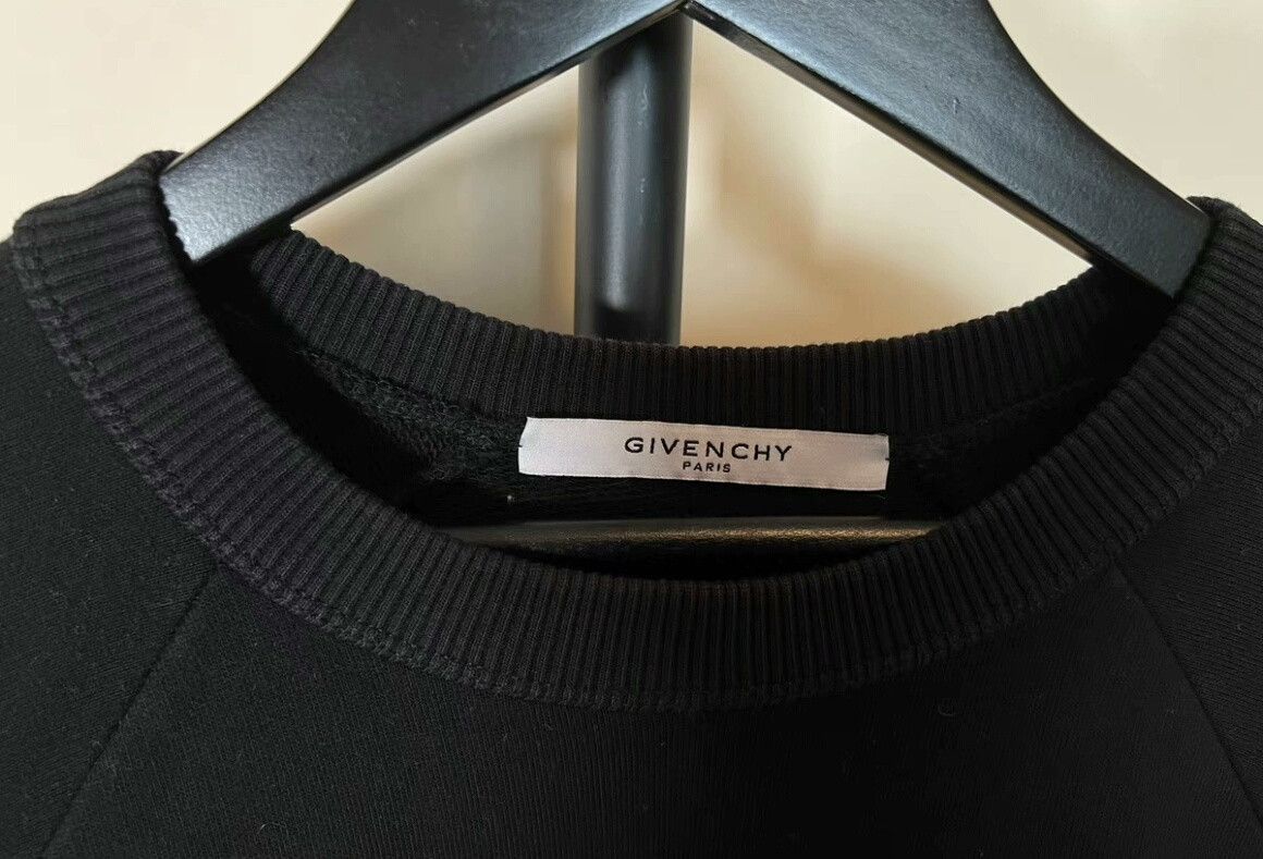 Givenchy Givenchy Black Distressed Logo Sweatshirt Size US XS / EU 42 / 0 - 4 Thumbnail