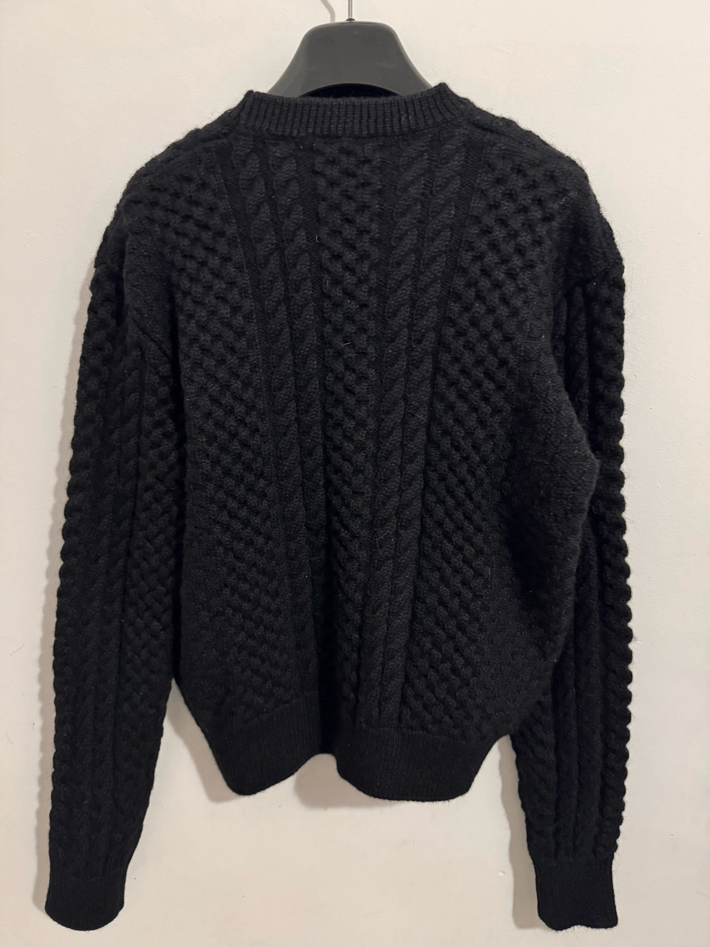 Saint Laurent Paris Saint Laurent Black Wool Knit Sweater Size US M / EU 48-50 / 2 - 2 Thumbnail