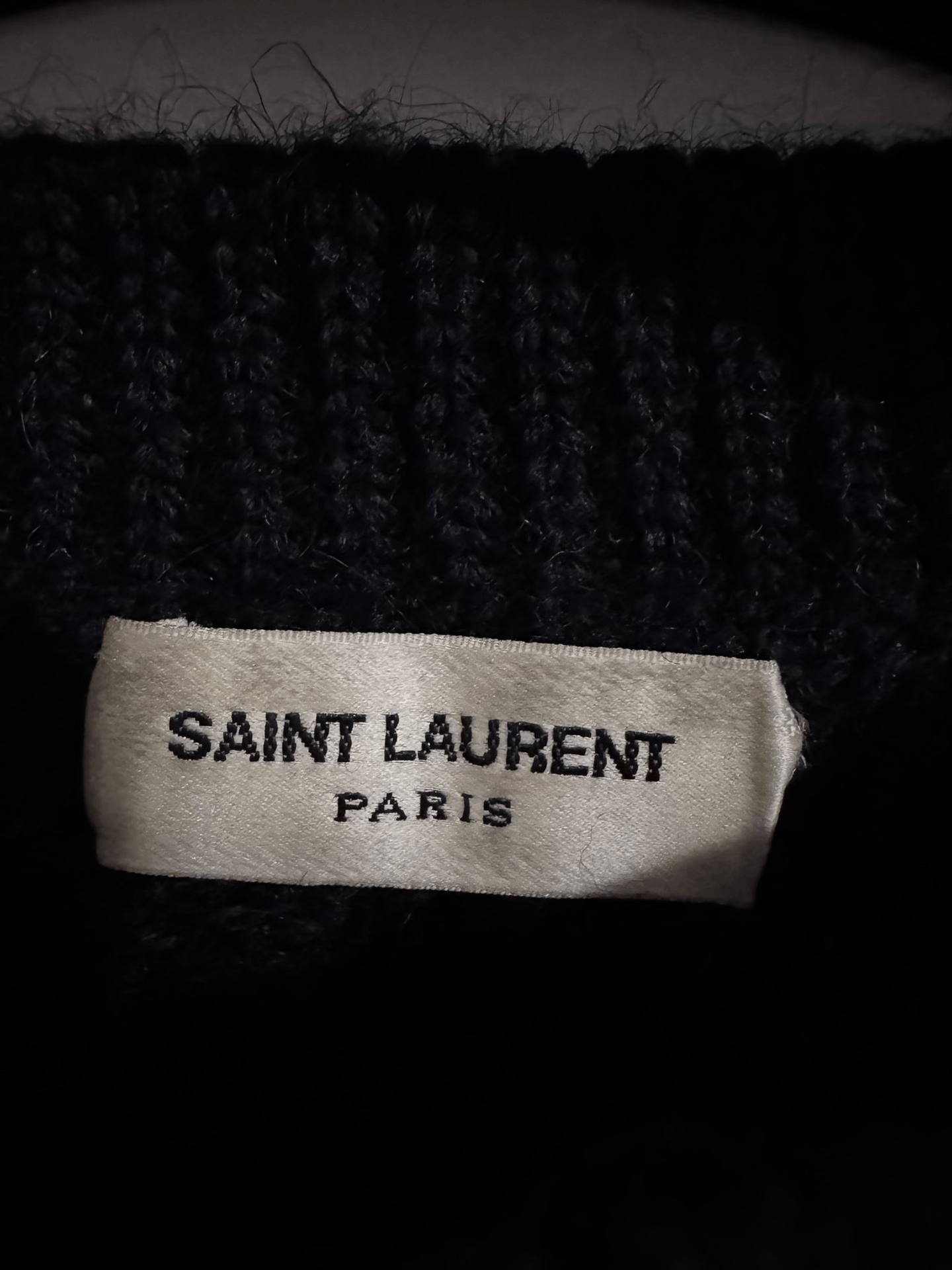 Saint Laurent Paris Saint Laurent Black Wool Knit Sweater Size US M / EU 48-50 / 2 - 4 Thumbnail
