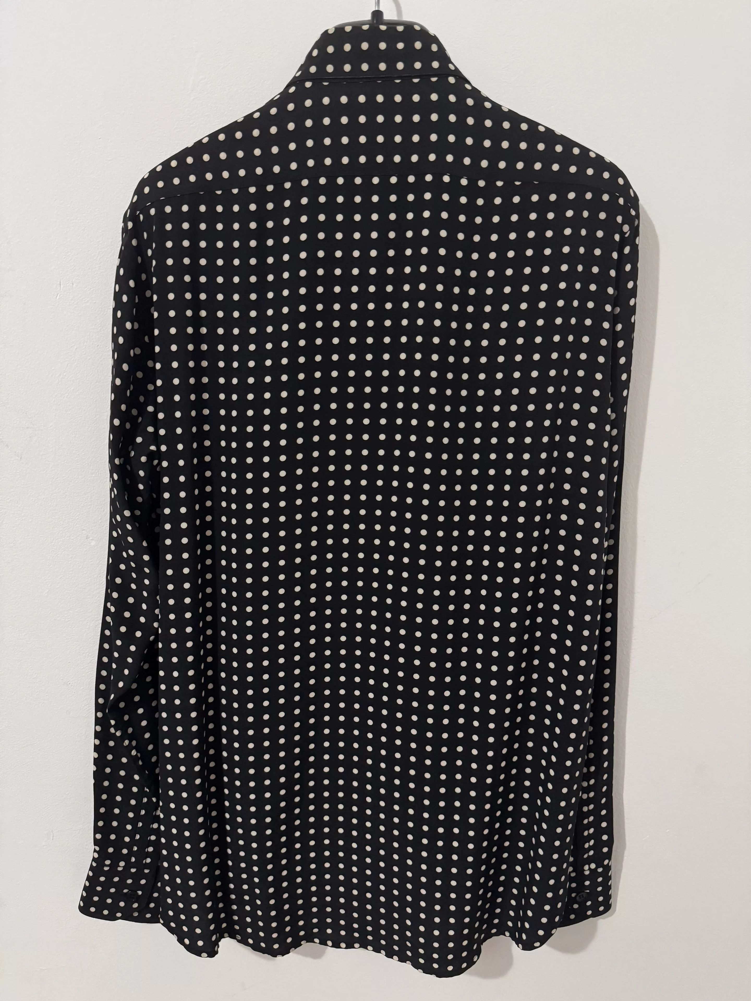 Saint Laurent Paris Saint Laurent Polka Dot Silk Shirt Size US M / EU 48-50 / 2 - 2 Thumbnail