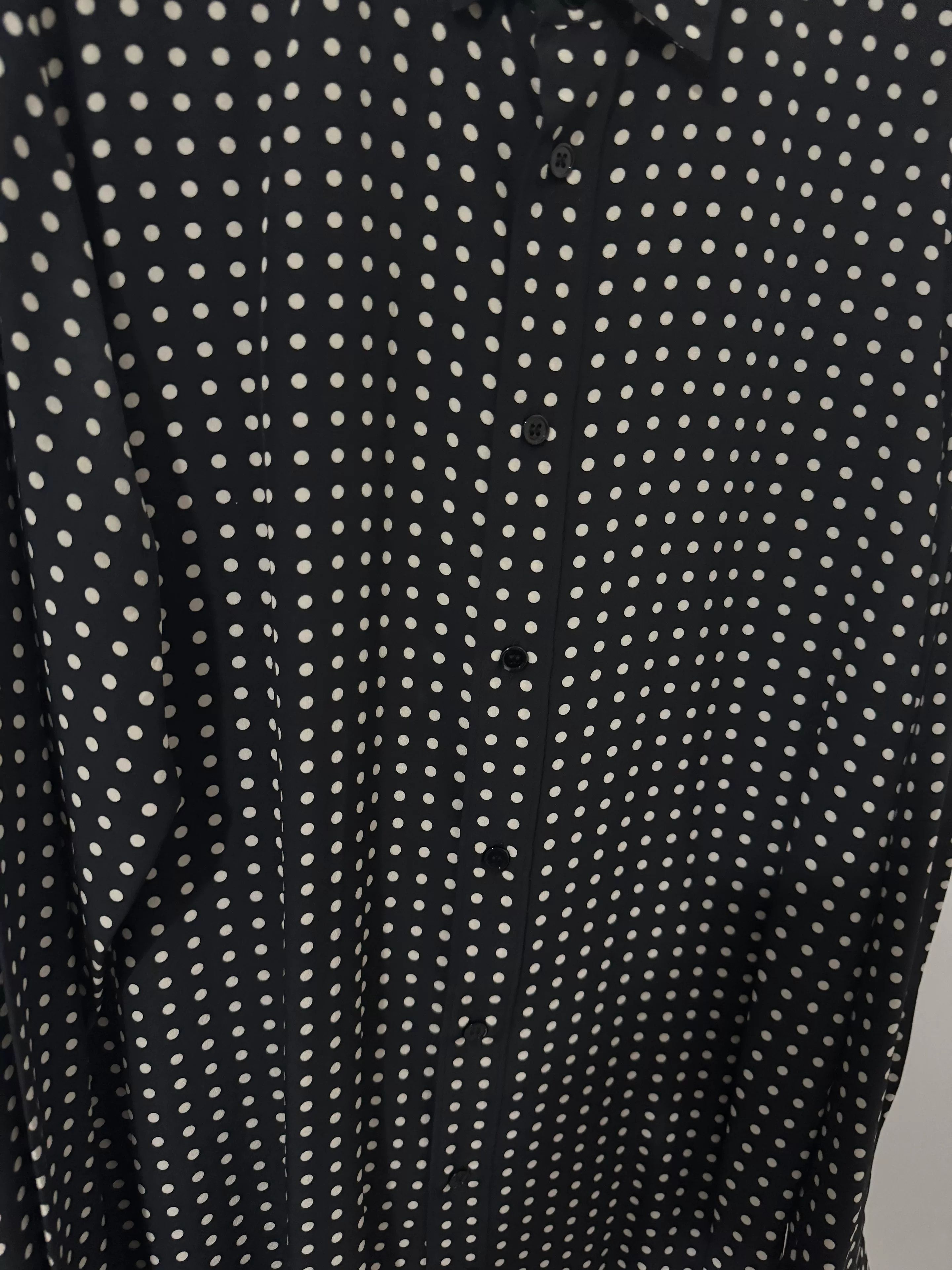 Saint Laurent Paris Saint Laurent Polka Dot Silk Shirt Size US M / EU 48-50 / 2 - 3 Thumbnail