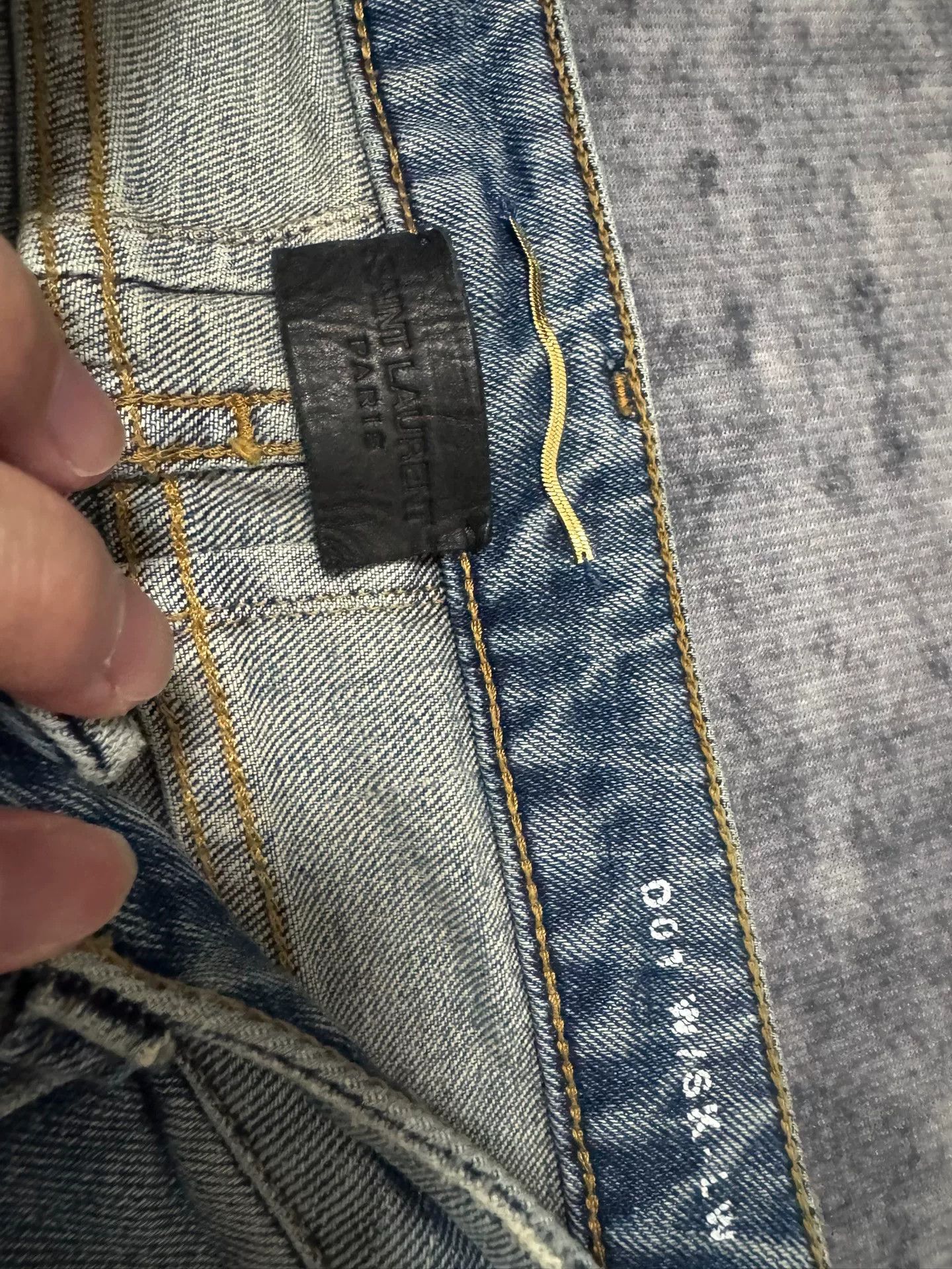 Saint Laurent Paris Saint Laurent Distressed Blue Jeans Size US 30 / EU 46 - 6 Thumbnail