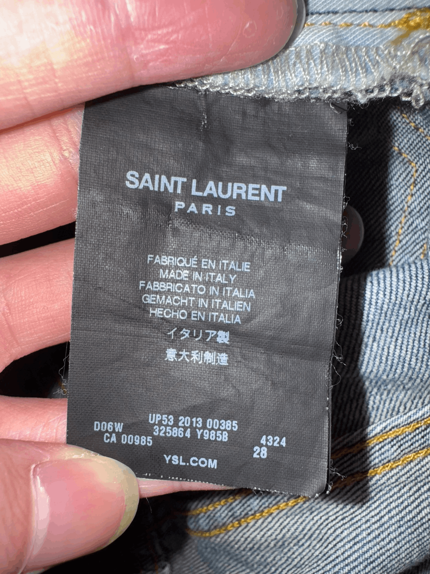 Saint Laurent Paris Saint Laurent Blue Denim Pants Size US 28 / EU 44 - 7 Thumbnail