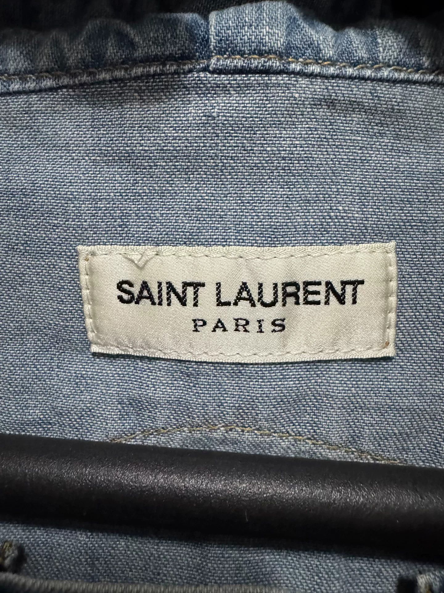 Saint Laurent Paris Saint Laurent Distressed Denim Hoodie Size XS / US 0-2 / IT 36-38 - 5 Thumbnail