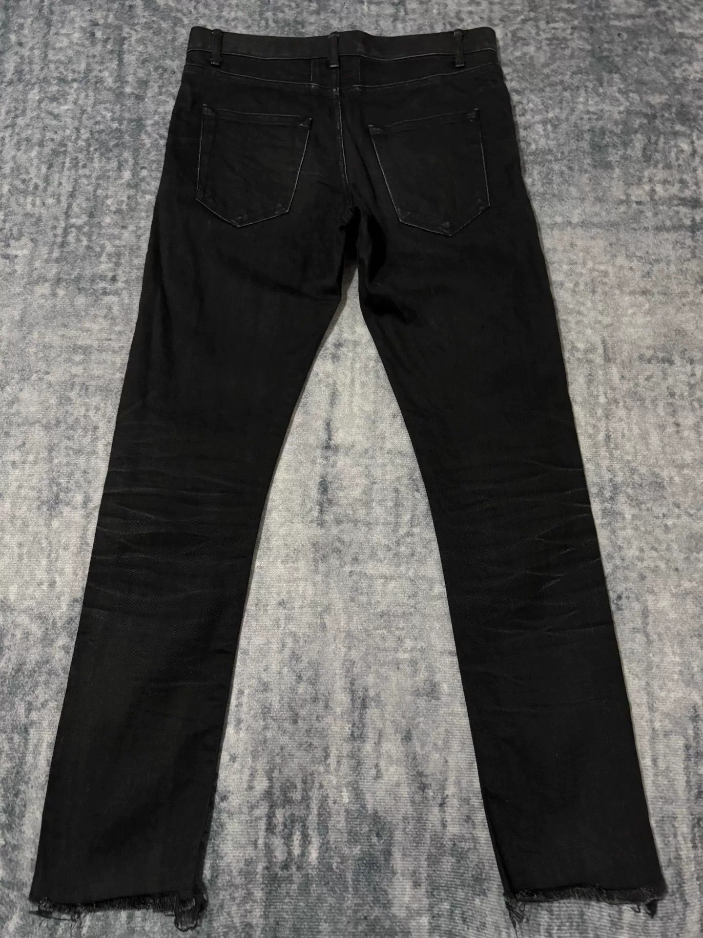 Saint Laurent Paris Saint Laurent Distressed Black Jeans Size US 30 / EU 46 - 2 Thumbnail