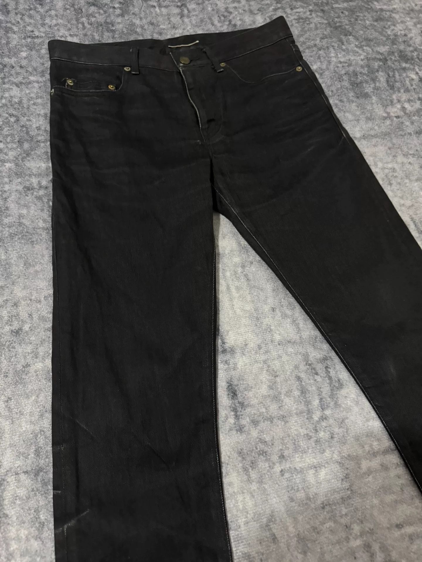 Saint Laurent Paris Saint Laurent Distressed Black Jeans Size US 30 / EU 46 - 3 Thumbnail