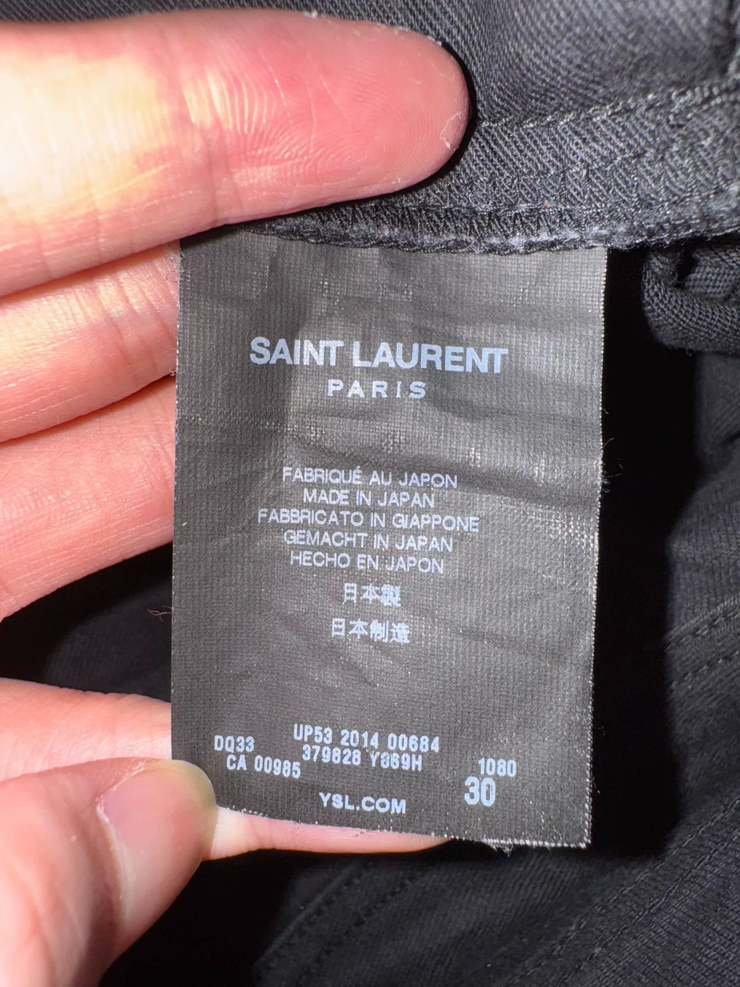 Saint Laurent Paris Saint Laurent Distressed Black Jeans Size US 30 / EU 46 - 7 Thumbnail