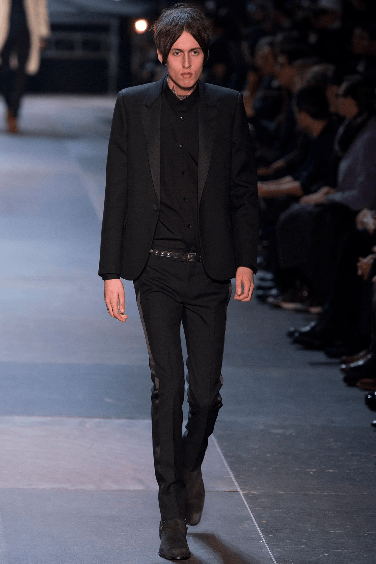 Saint Laurent Paris Saint Laurent Black Satin Smoking Pants Size US 30 / EU 46 - 9 Thumbnail