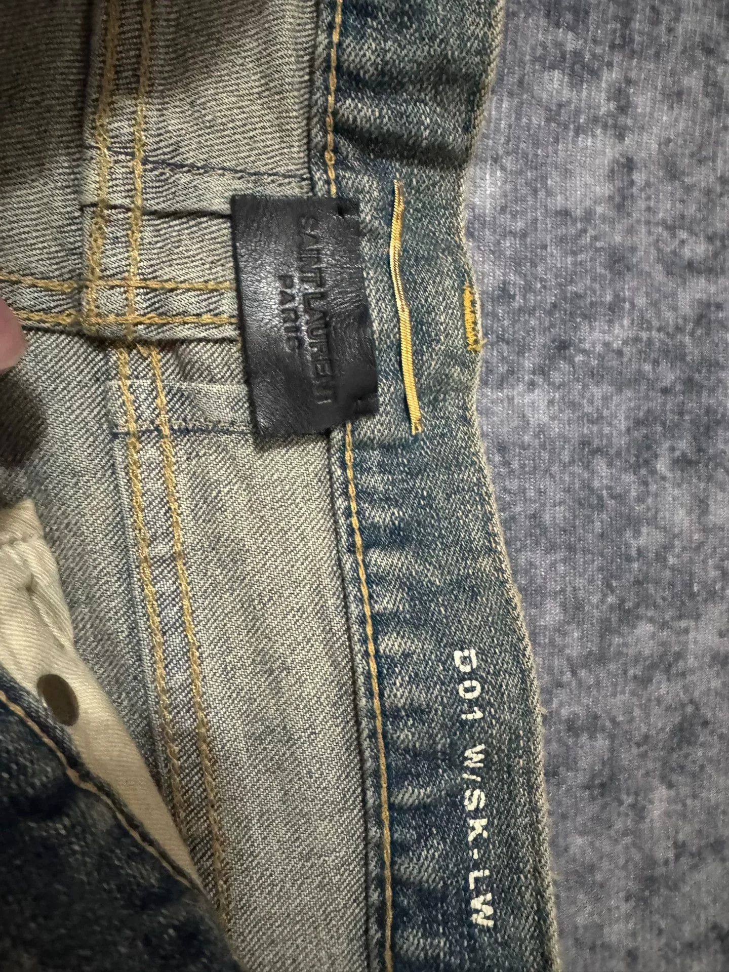 Saint Laurent Paris Saint Laurent Distressed Denim Jeans Size US 27 - 7 Thumbnail