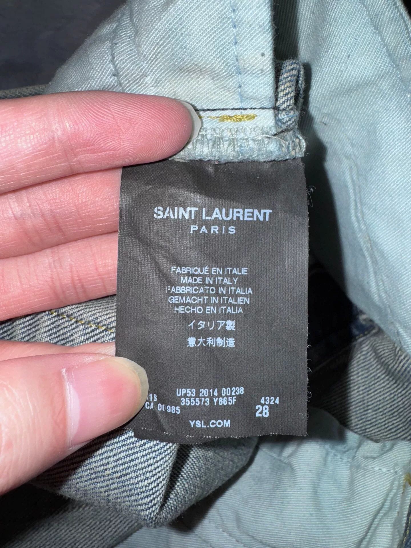 Saint Laurent Paris Saint Laurent Blue Denim Pants Size US 28 / EU 44 - 7 Thumbnail