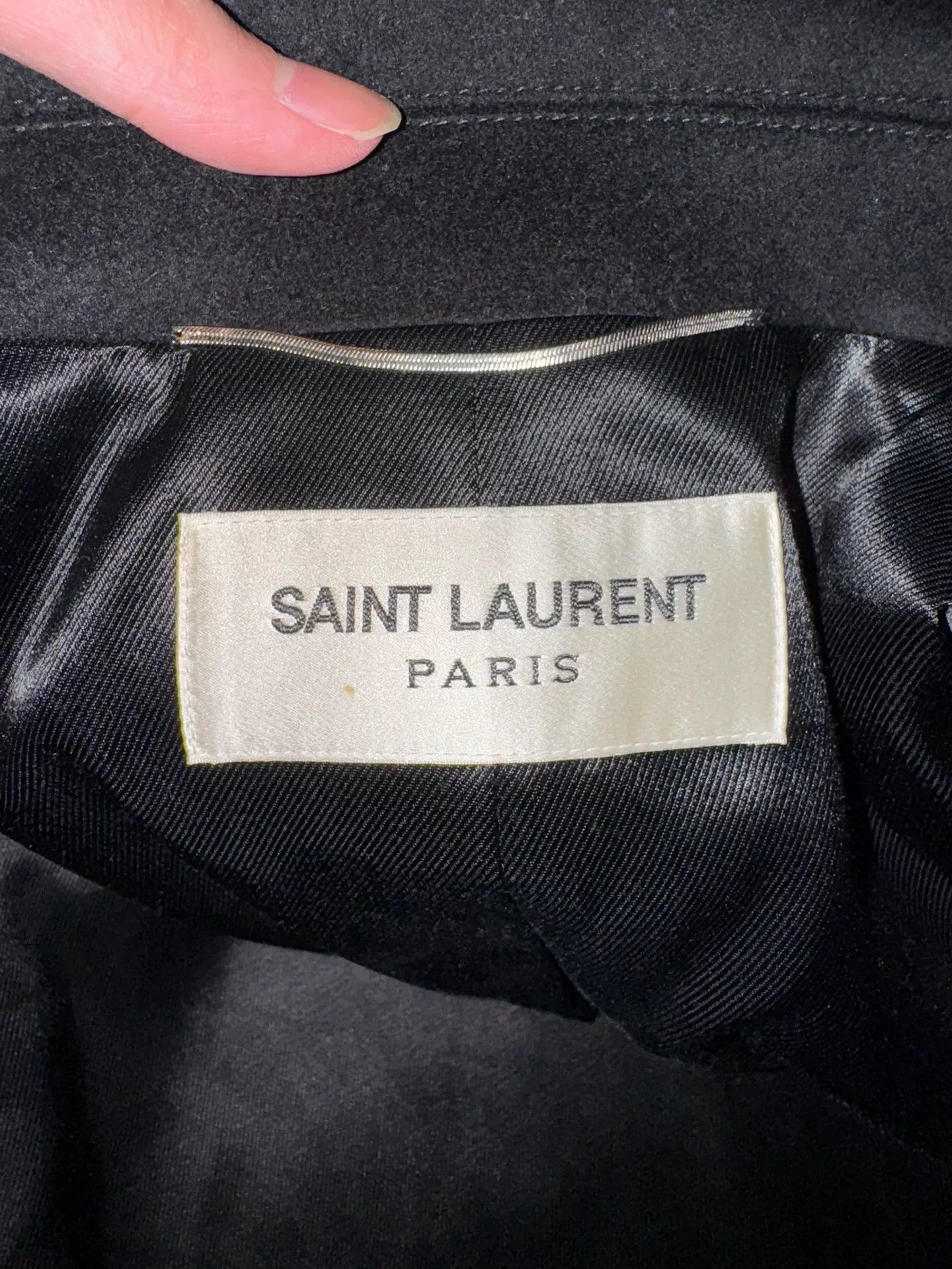 Saint Laurent Paris Saint Laurent Double-Breasted Navy Coat Size US M / EU 48-50 / 2 - 6 Thumbnail