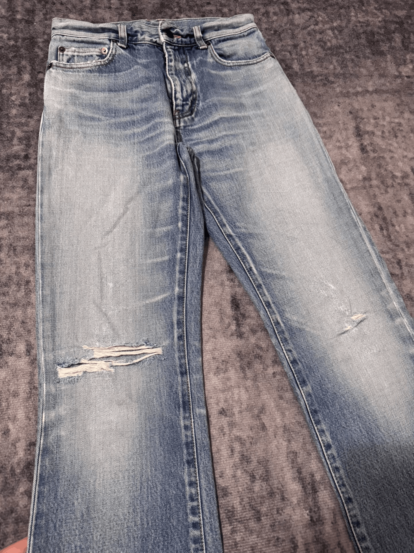 Saint Laurent Paris Saint Laurent Blue Flared Denim Pants Size 25" / US 0 / IT 36 - 3 Thumbnail