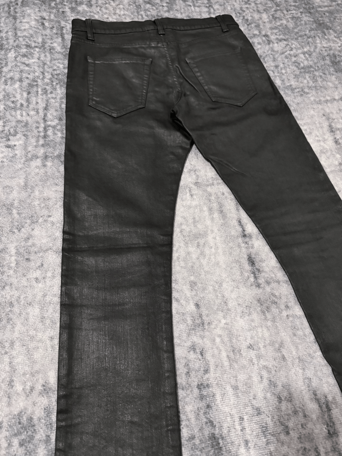 Saint Laurent Waxed Coated Skinny Pants