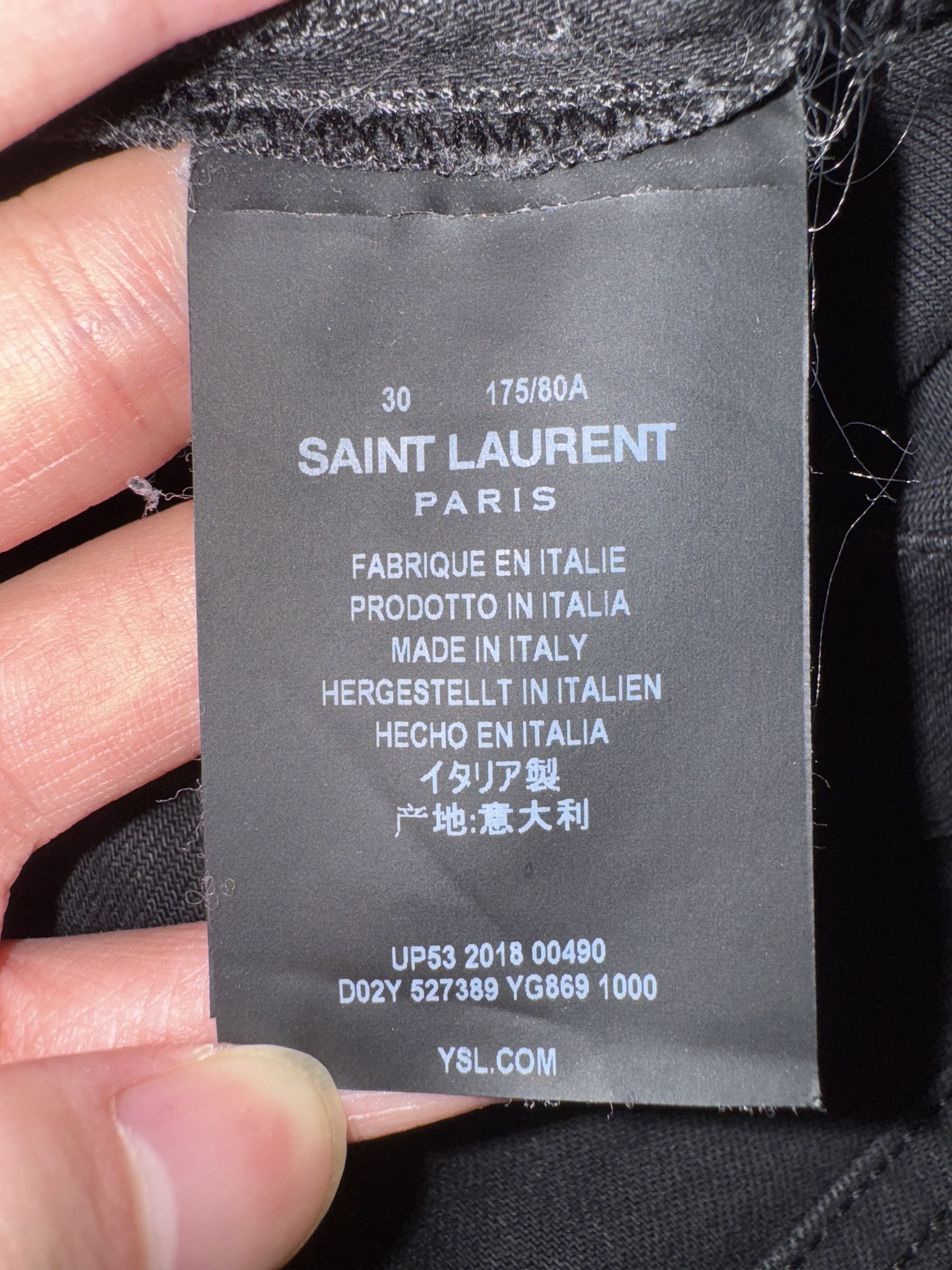 Saint Laurent Paris Saint Laurent Black Distressed Jeans Size US 30 / EU 46 - 6 Thumbnail