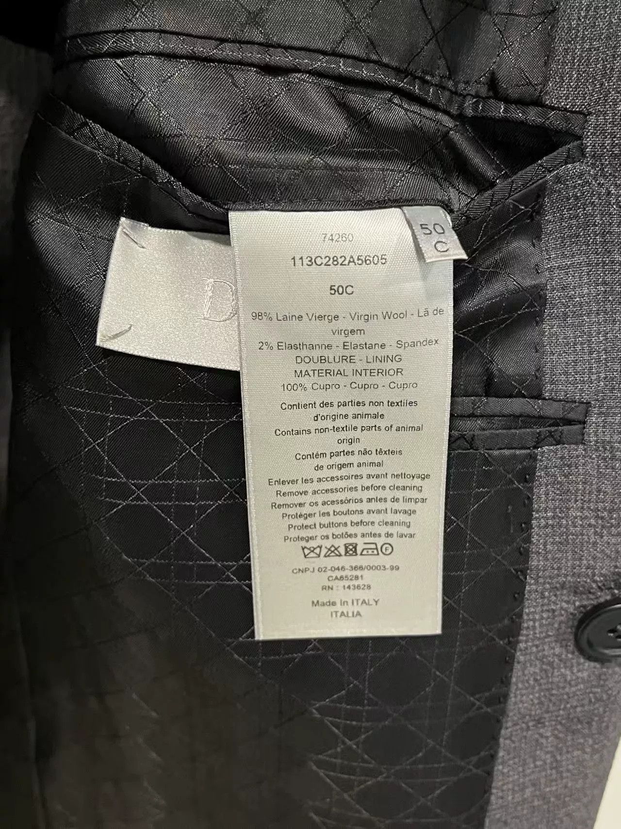 Dior Dior Double-Breasted Gray Suit Jacket Size US M / EU 48-50 / 2 - 6 Thumbnail