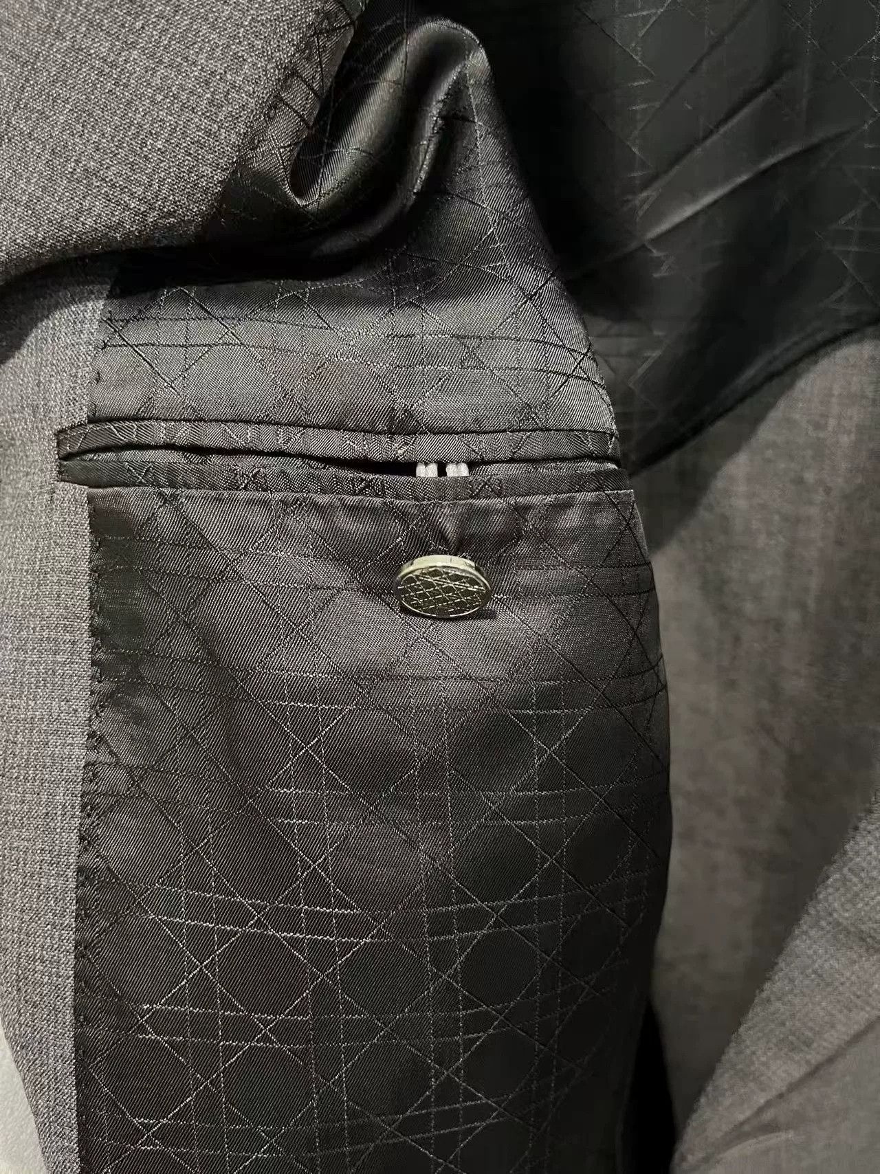 Dior Dior Double-Breasted Gray Suit Jacket Size US M / EU 48-50 / 2 - 8 Thumbnail