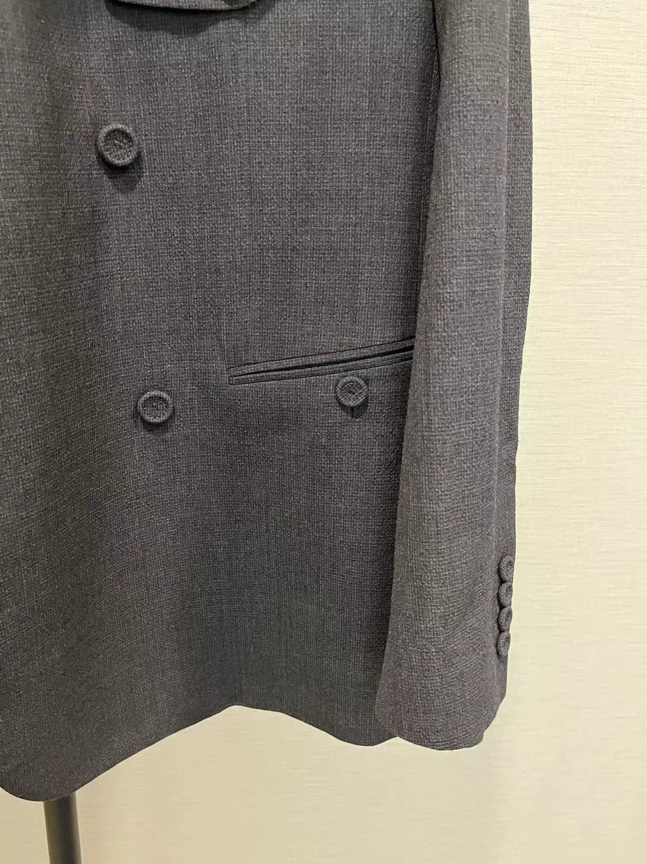 Dior Dior Double-Breasted Gray Suit Jacket Size US M / EU 48-50 / 2 - 4 Thumbnail