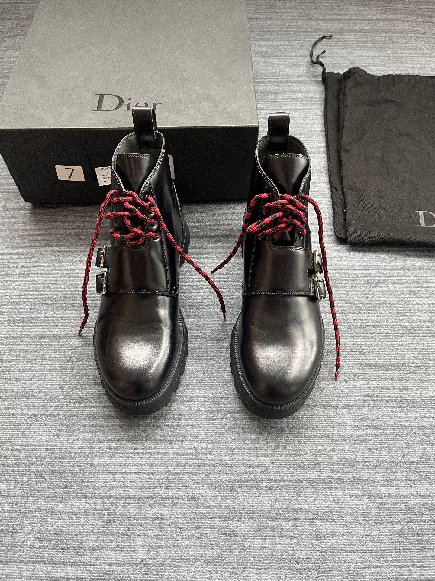 Dior Dior Homme Red String Leather Boots Size US 8 / EU 41 - 4 Thumbnail