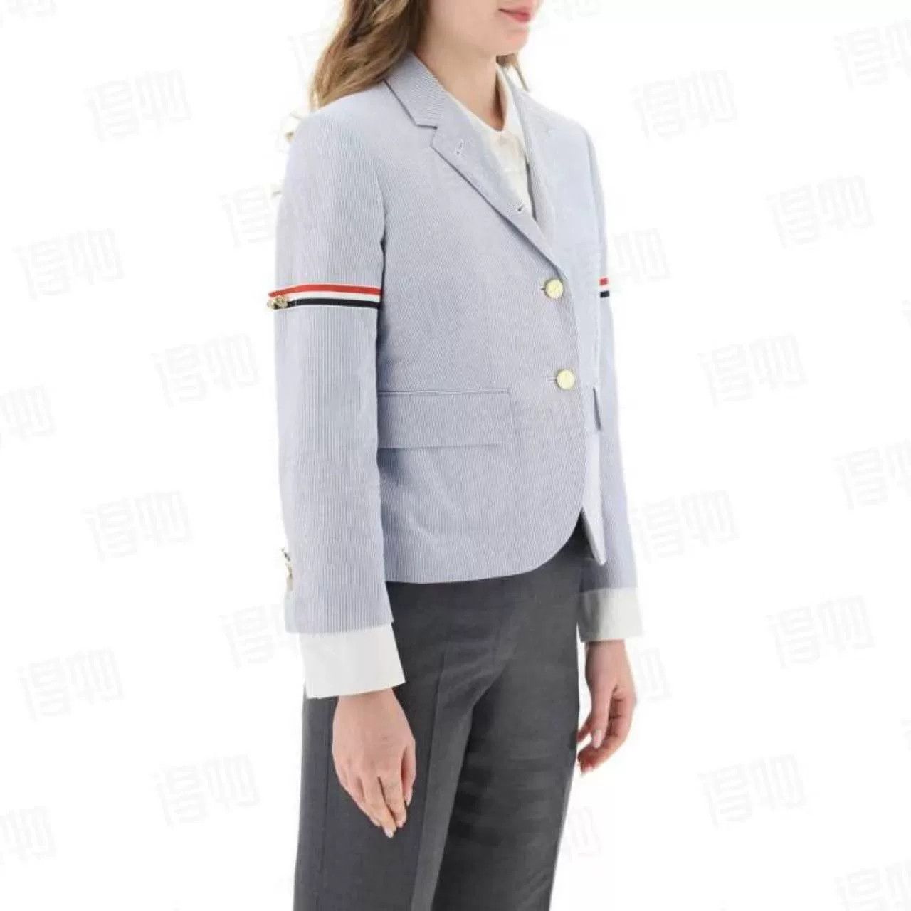 Thom Browne Thom Browne Blue Striped Women's Suit Size M / US 6-8 / IT 42-44 - 8 Thumbnail