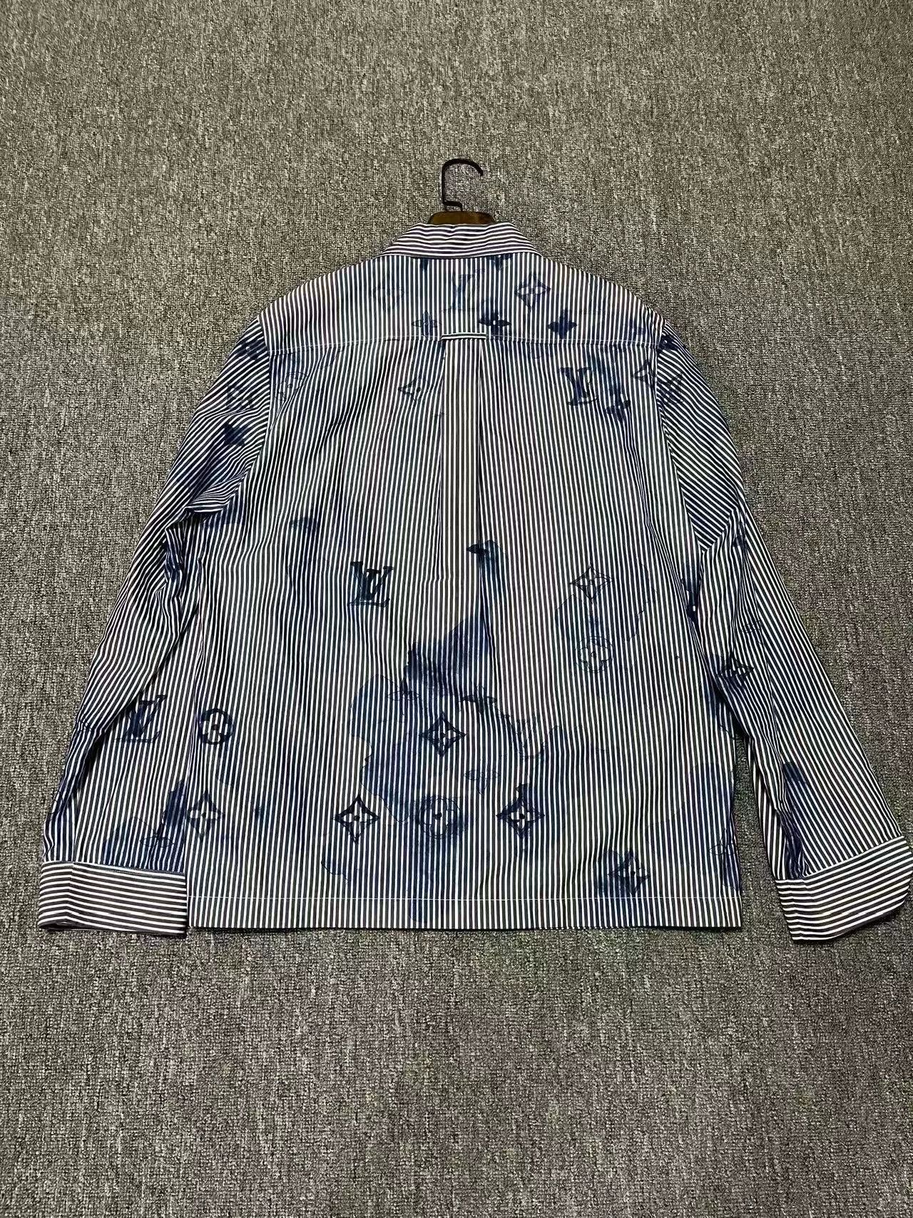 Louis Vuitton Louis Vuitton Ink Logo Striped Shirt Size US M / EU 48-50 / 2 - 2 Thumbnail