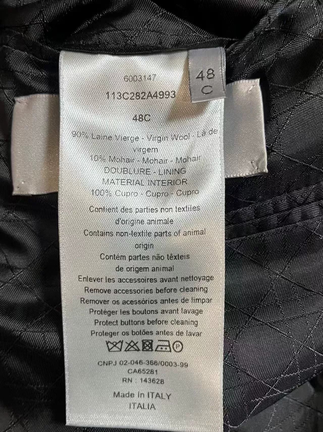 Dior Dior Double-Breasted Black Suit Jacket Size US M / EU 48-50 / 2 - 6 Thumbnail