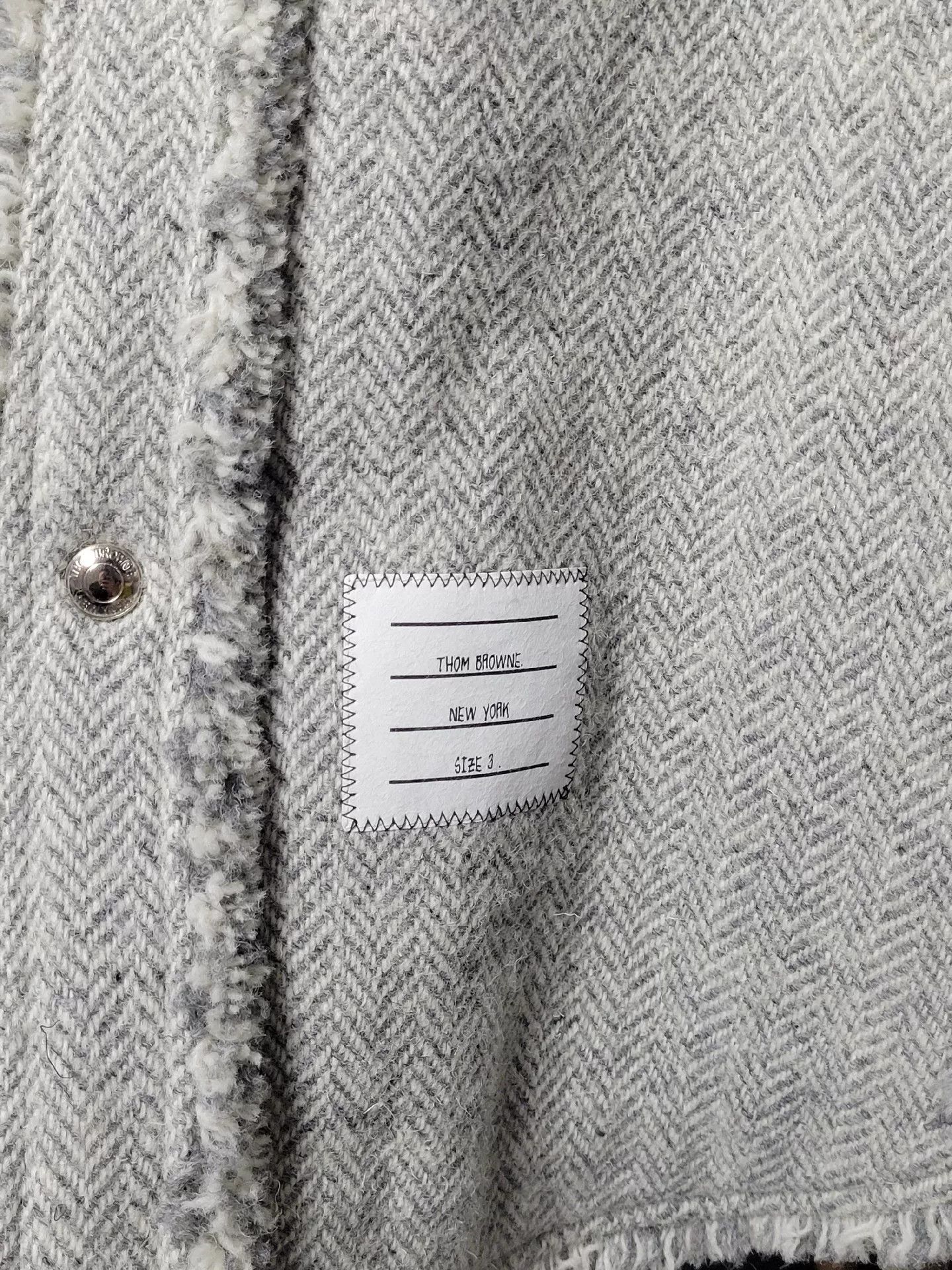 Thom Browne Thom Browne Frayed Panel Shirt Jacket Size US L / EU 52-54 / 3 - 5 Thumbnail