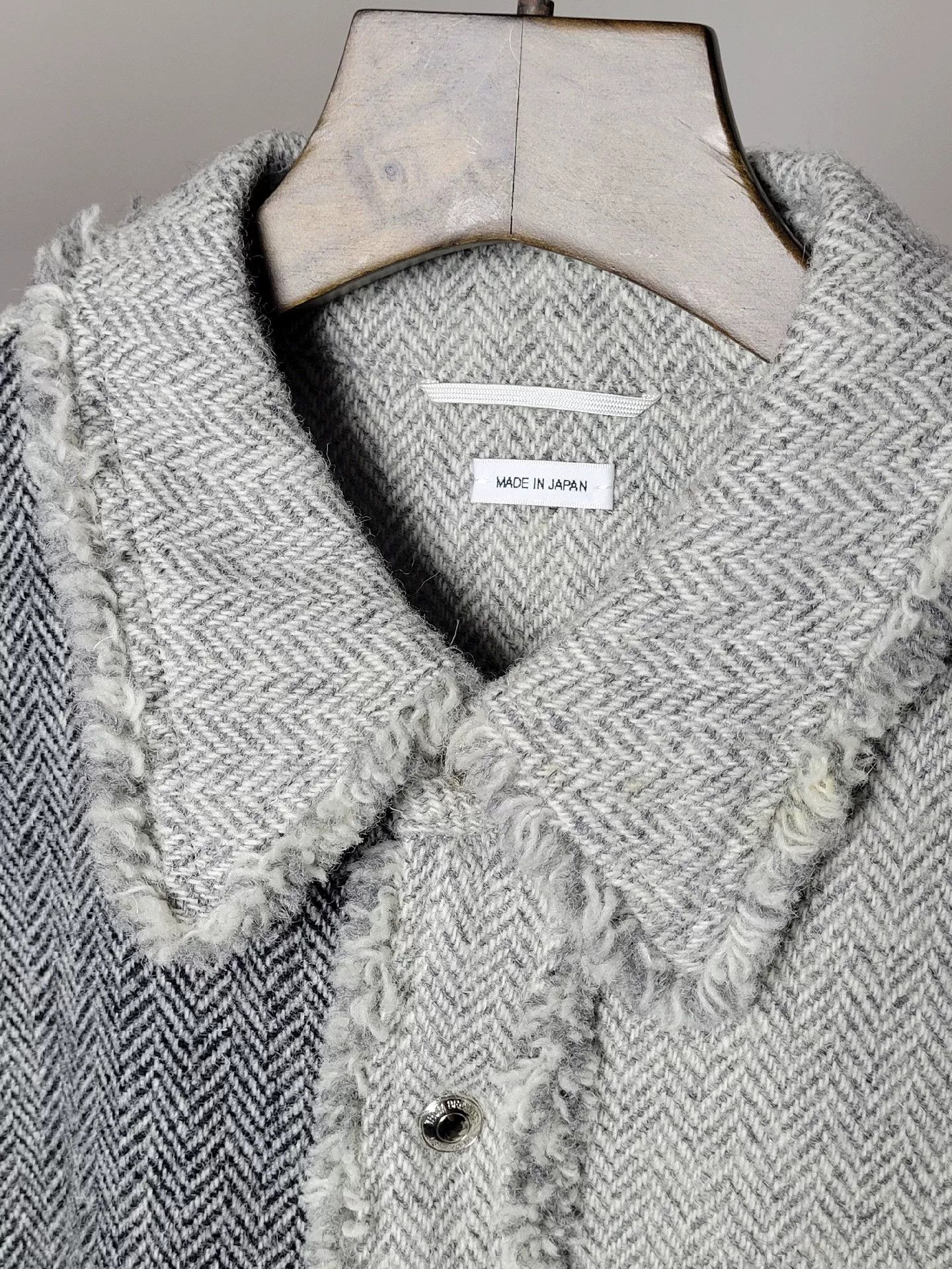 Thom Browne Thom Browne Frayed Panel Shirt Jacket Size US L / EU 52-54 / 3 - 3 Thumbnail