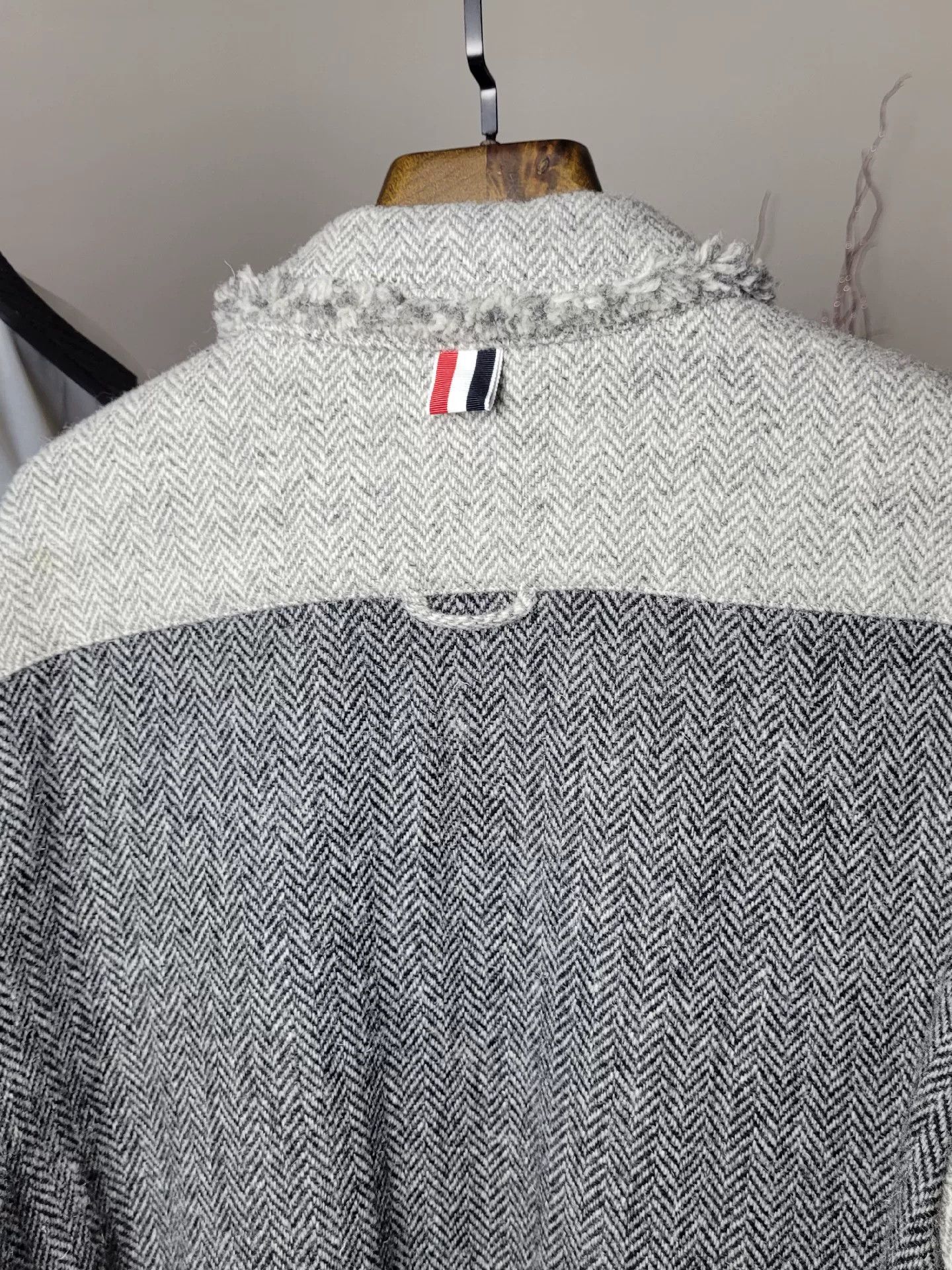 Thom Browne Thom Browne Frayed Panel Shirt Jacket Size US L / EU 52-54 / 3 - 6 Thumbnail