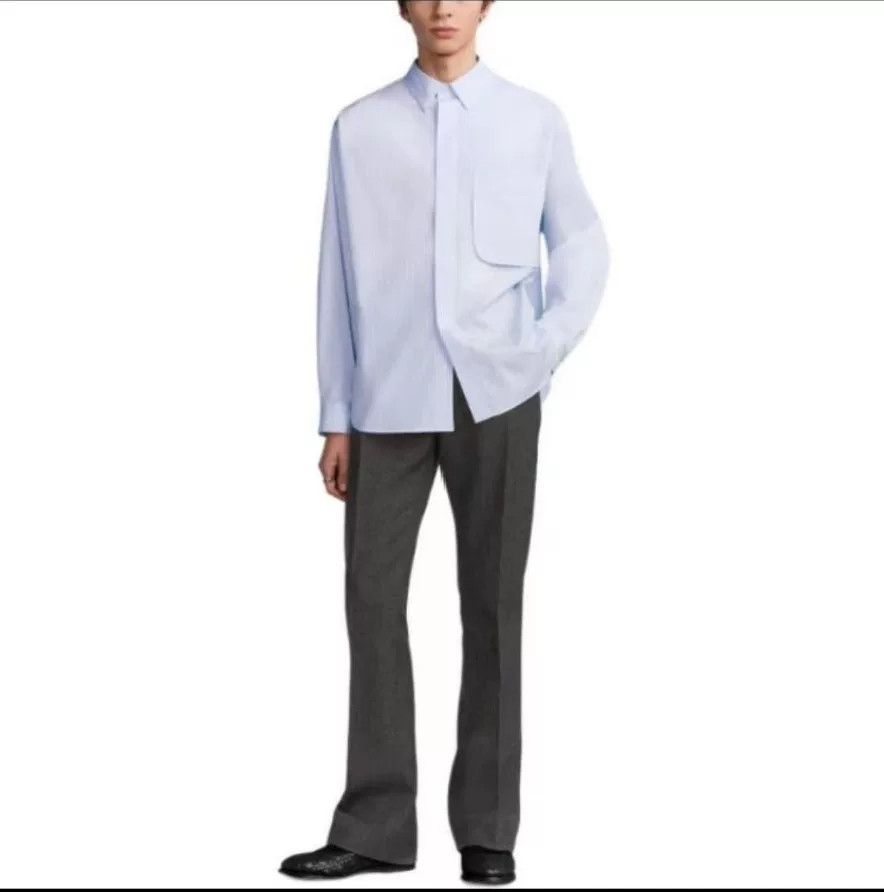 Dior Dior Striped Embroidered Logo Shirt Men Size US M / EU 48-50 / 2 - 7 Thumbnail